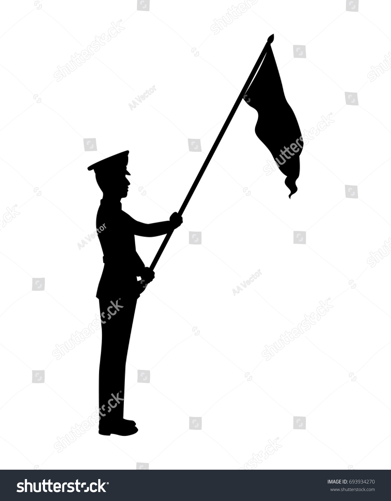 Soldier Silhouette Vector Stock Vector (Royalty Free) 693934270 ...