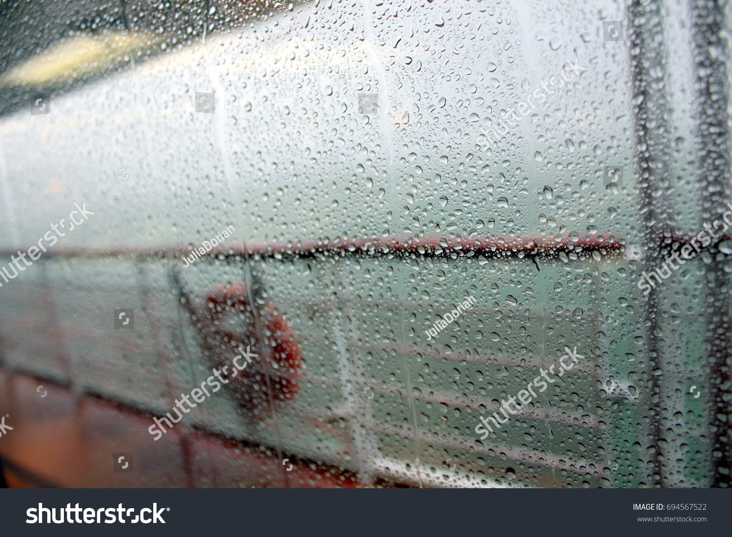 sound of rain falling on a wooden ship