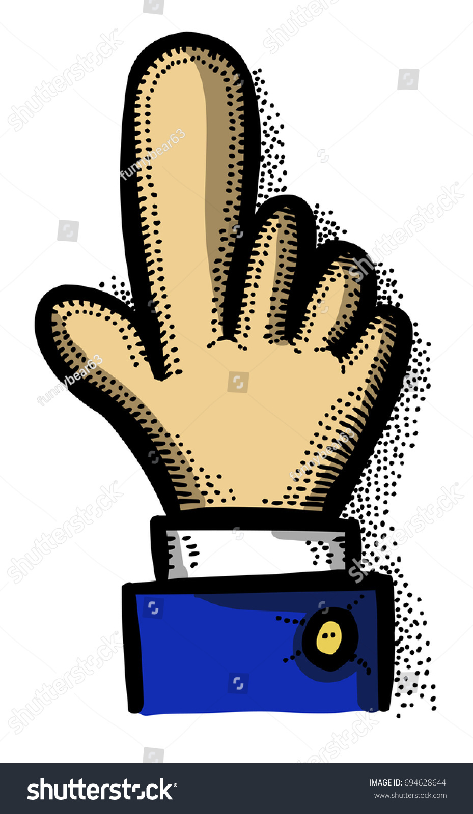 Cartoon Image Pointing Finger Hand Pointer Stock Vector (Royalty Free ...