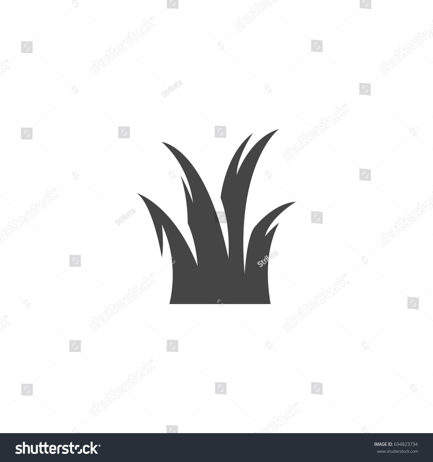 Grass Icon On White Background Grass Stock Vector (Royalty Free ...