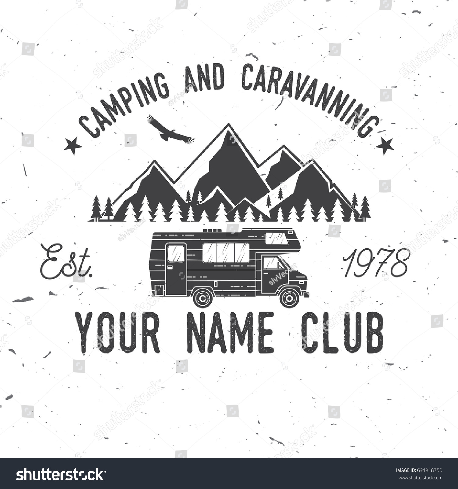 Camping Caravaning Club Vector Illustration Concept Stock Vector ...