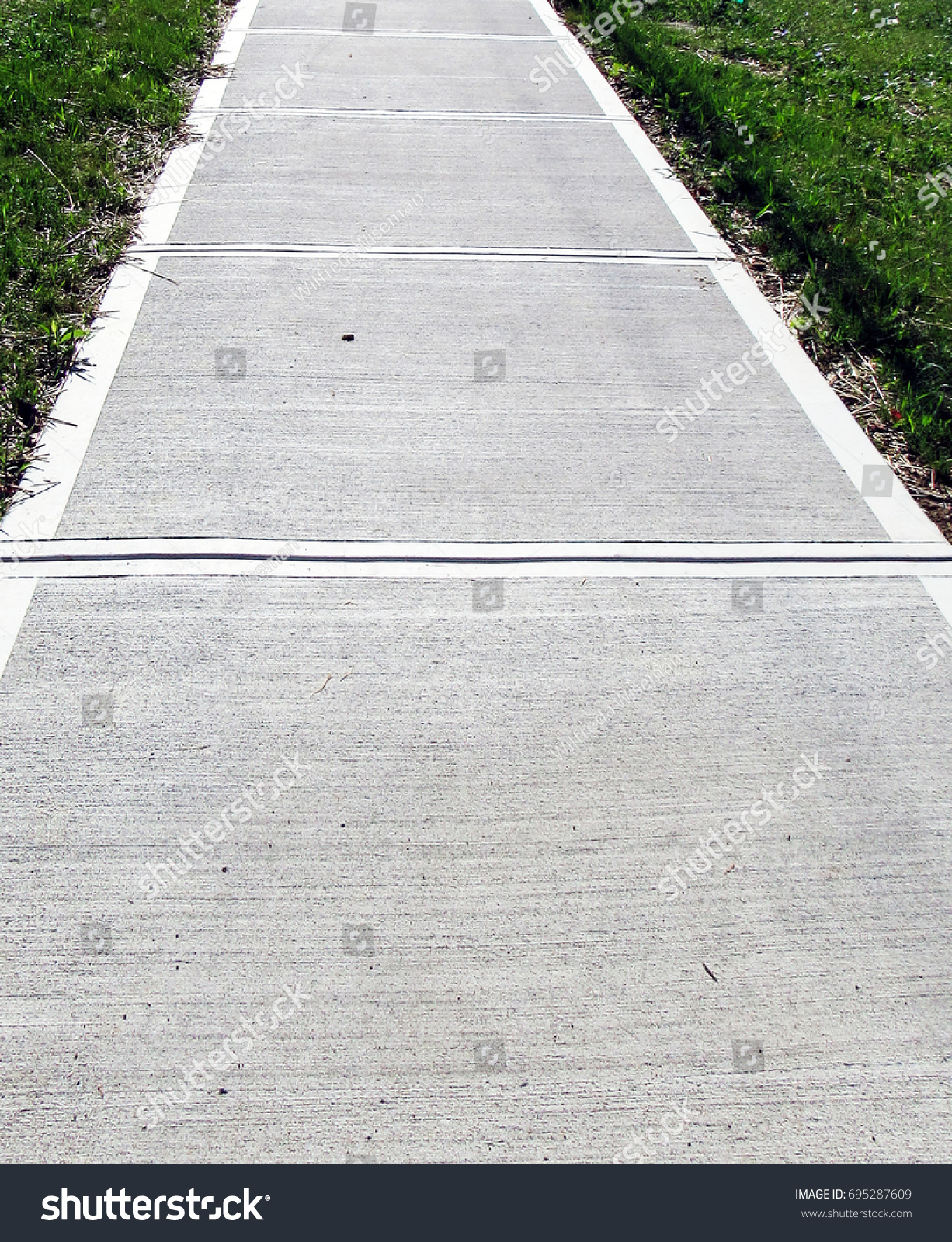 Poured Concrete Sidewalk Stock Photo 695287609 | Shutterstock