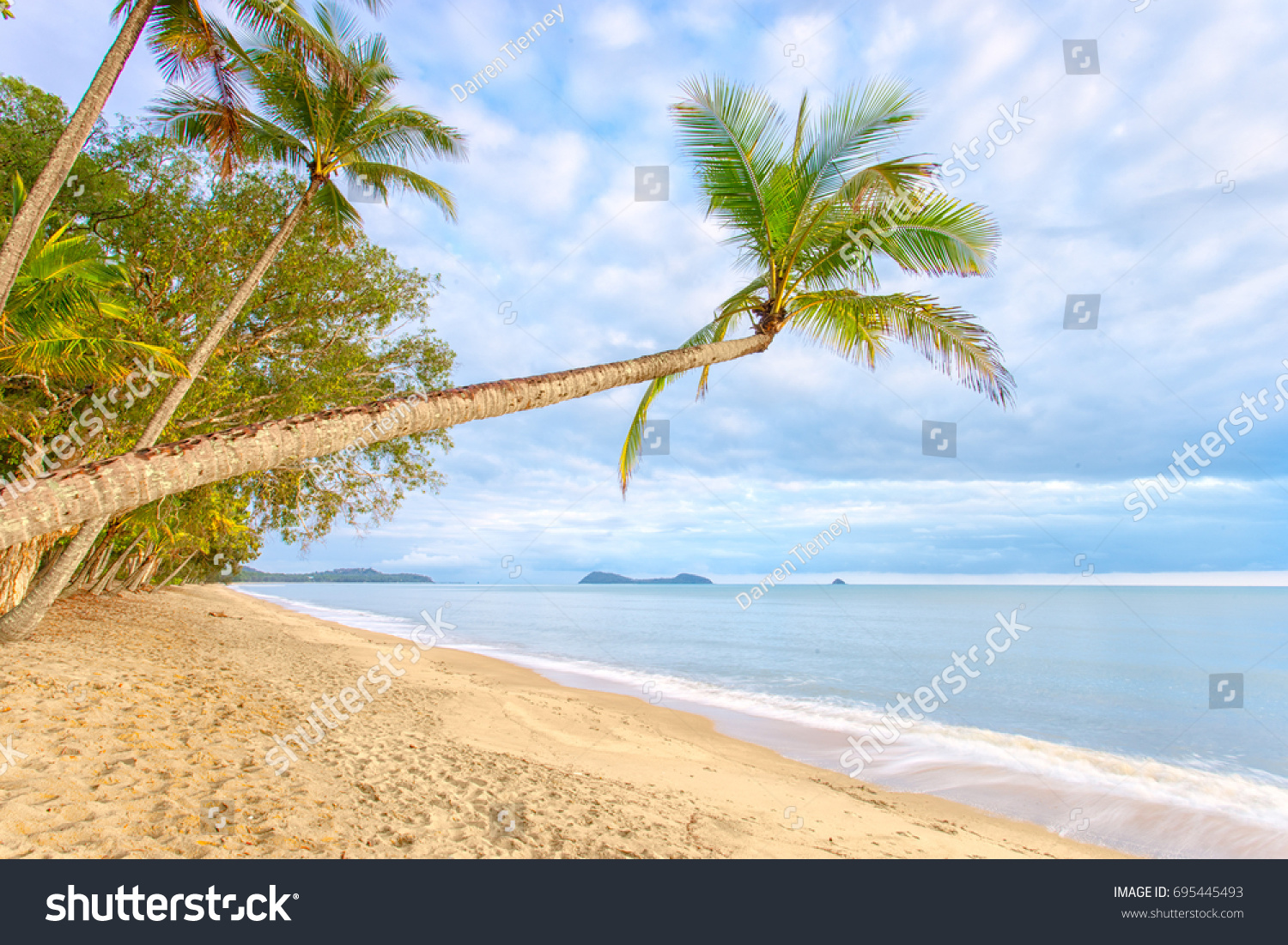 Tropical Beach North Queensland Australia Stock Photo 695445493 ...