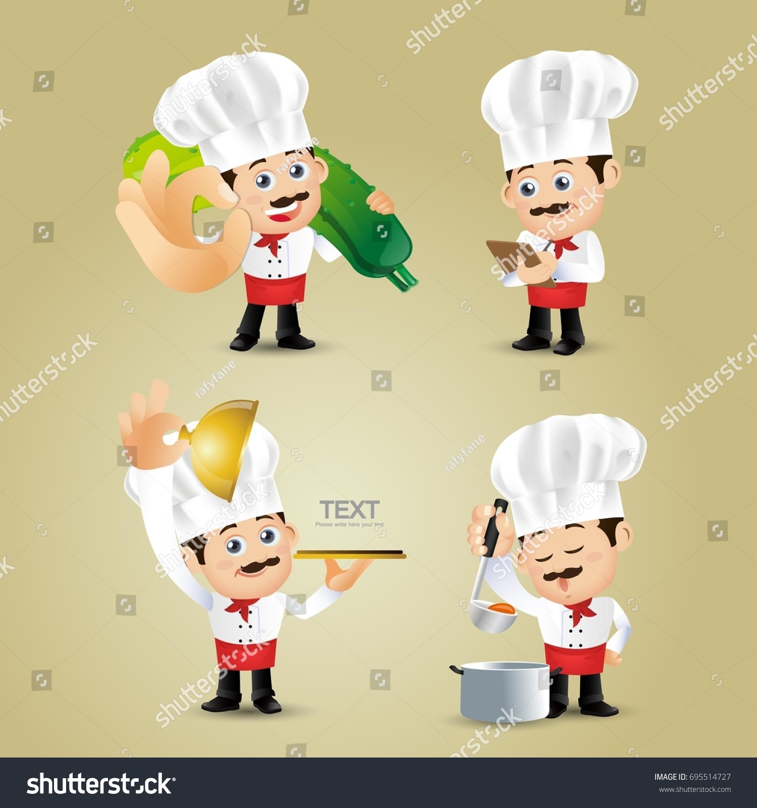 People Set Profession Chef Stock Vector (Royalty Free) 695514727 ...