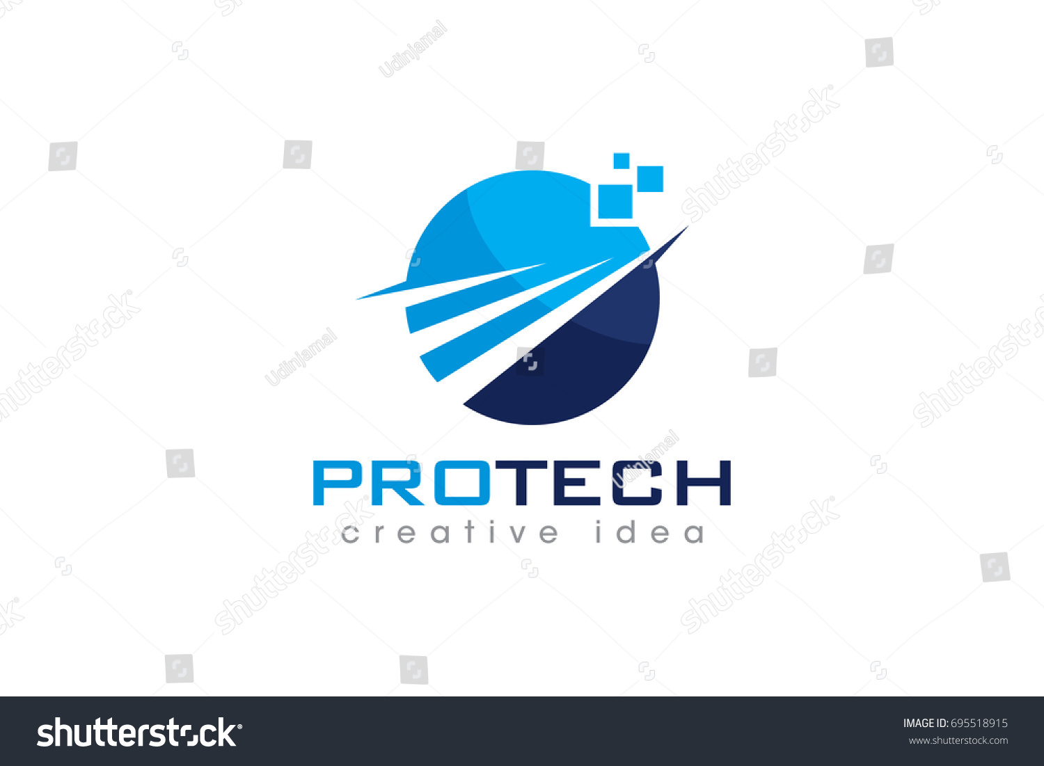 Creative Technology Concept Logo Design Template Stock Vector (Royalty ...