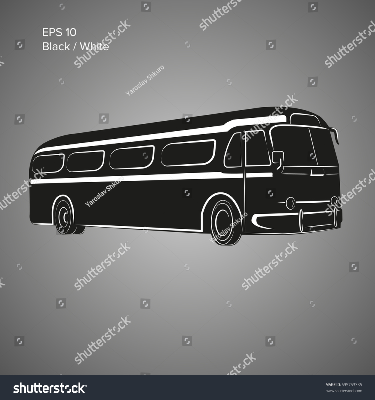 vintage tour bus america illustrations free download