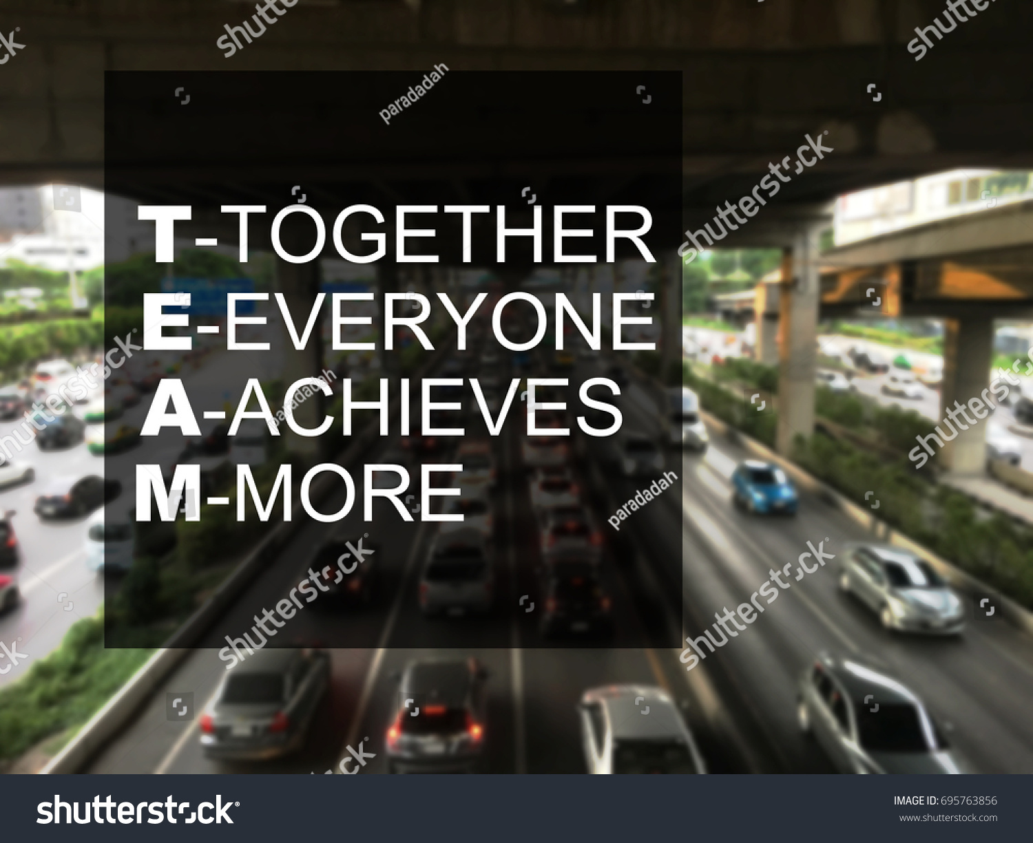 Inspirational Quote On Blurred Background Stock Photo 695763856 ...