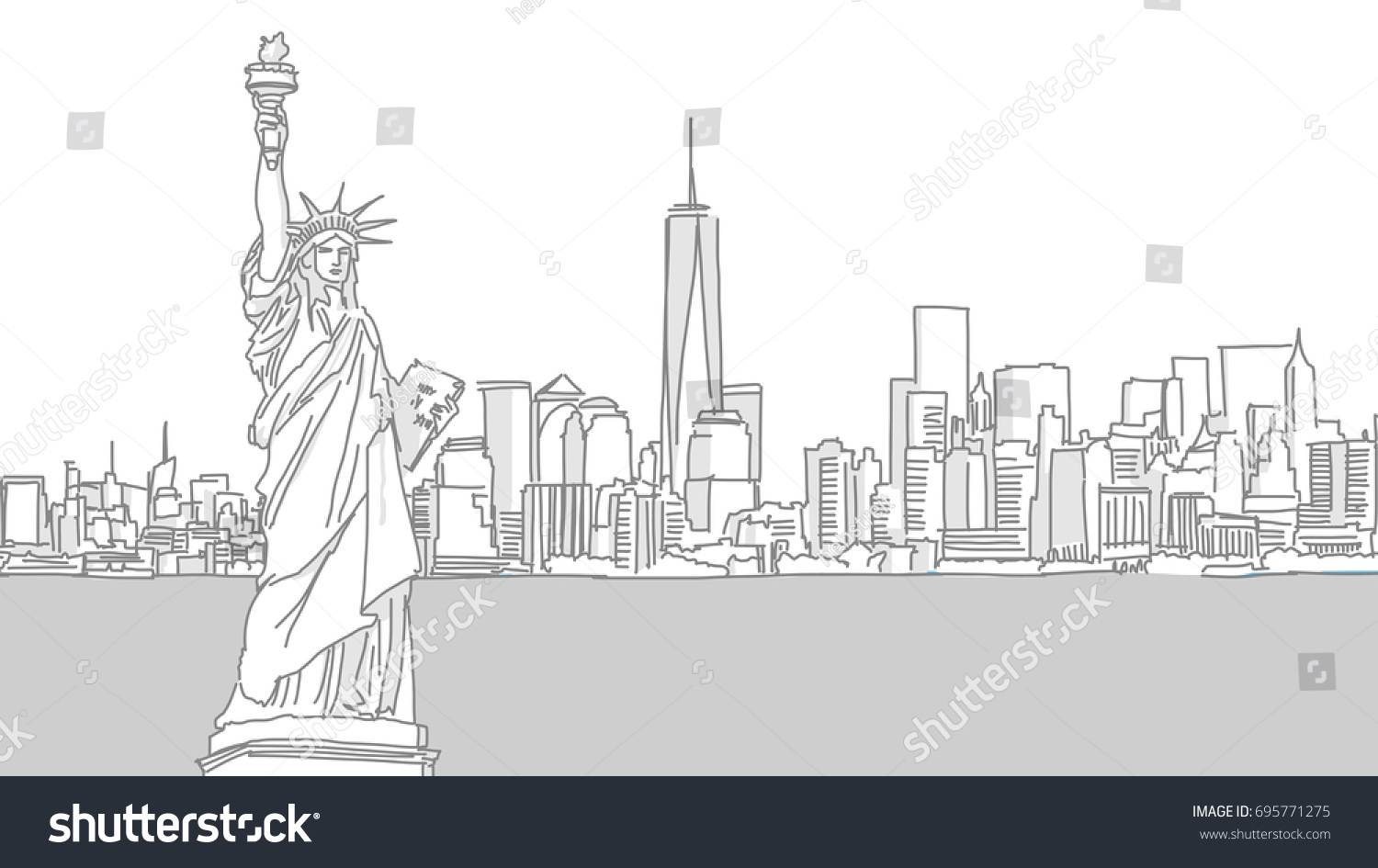 Рисовать Нью Йорк Liberty