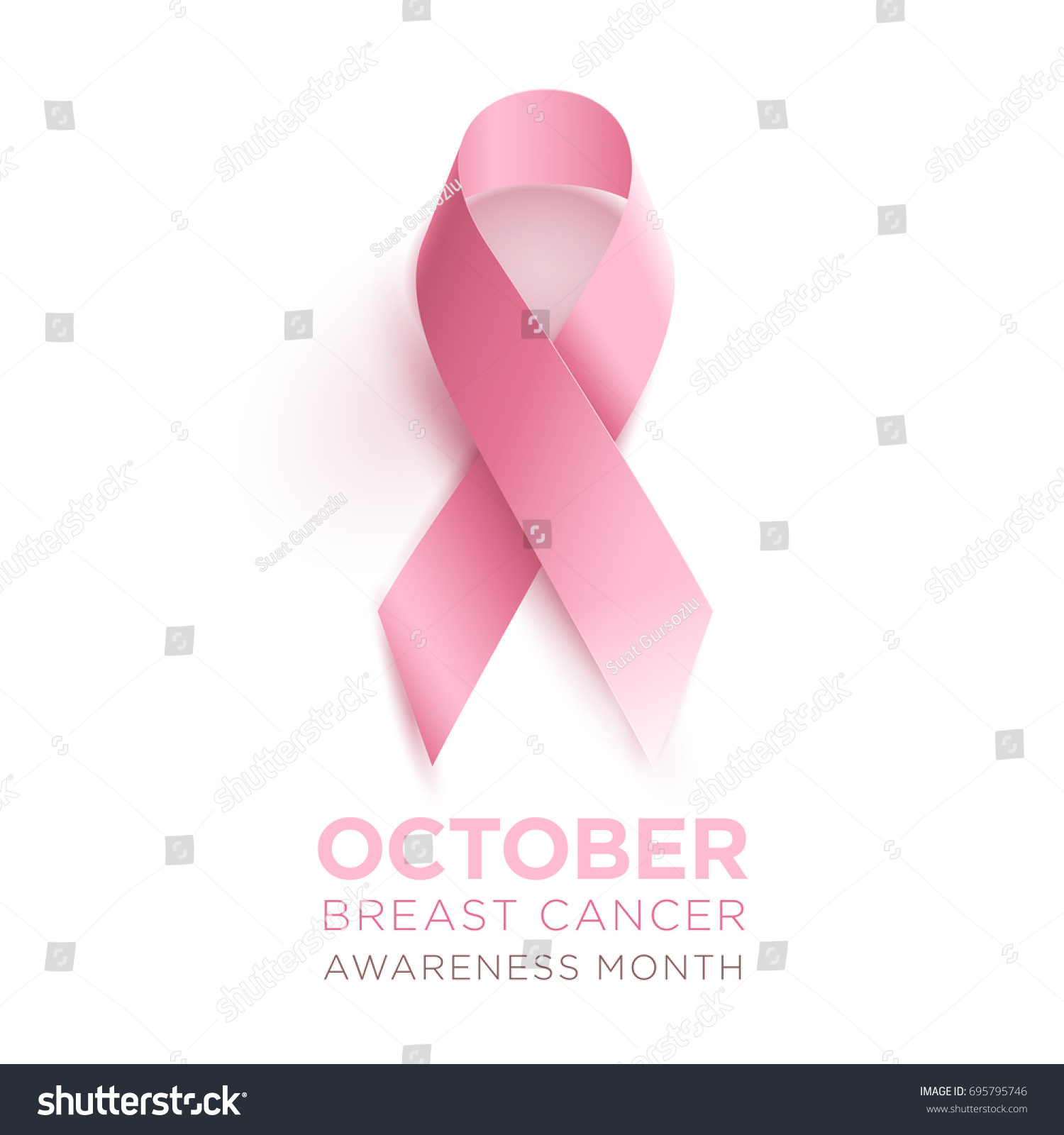 Breast Cancer Awareness Ribbon Vector Design Stock Vector (Royalty Free ...