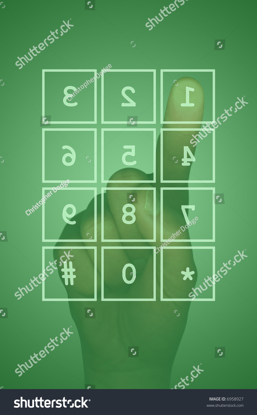 touch screen numeric keypad