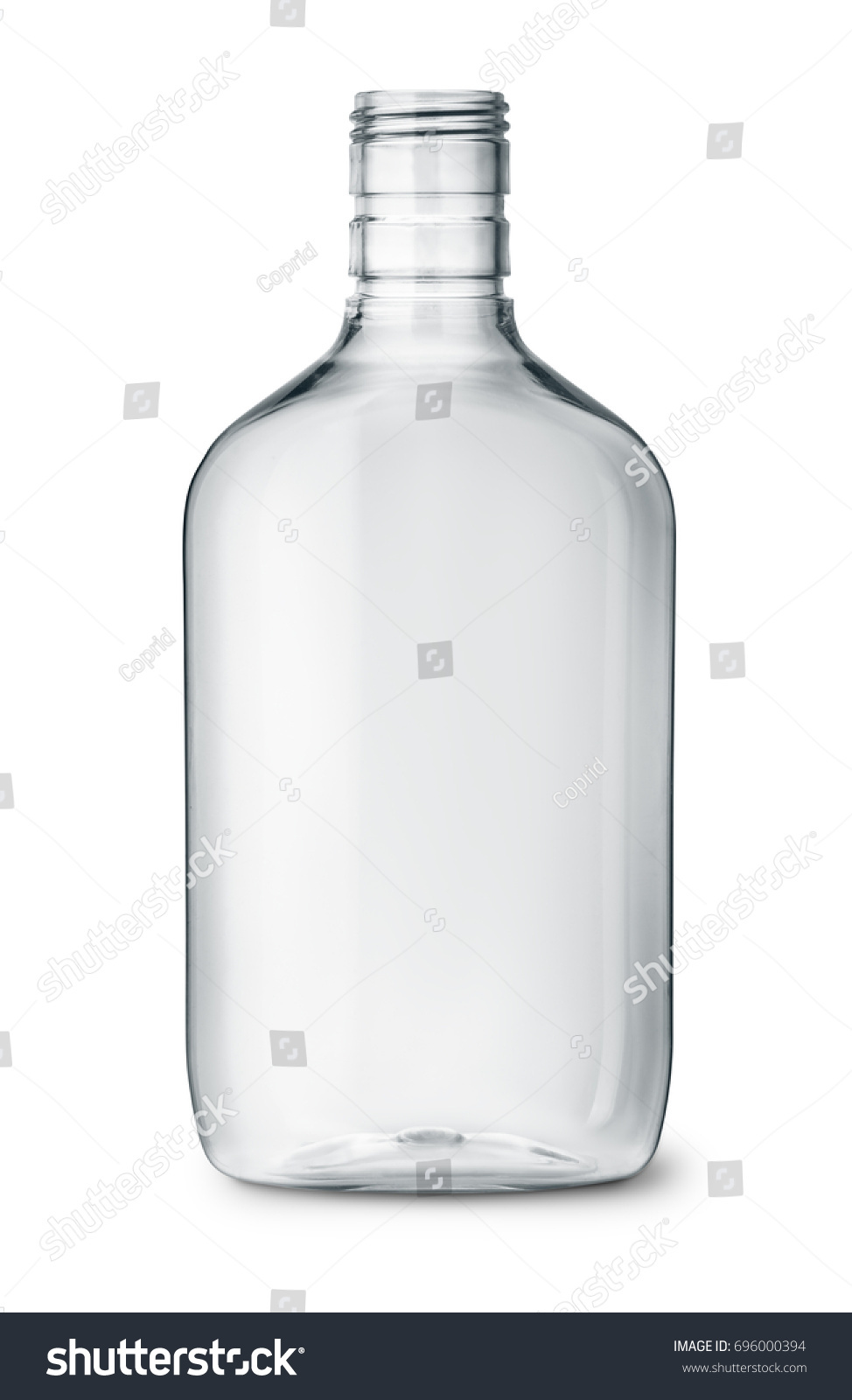 Clear Plastic Alcohol Flasks Isolated On Stock Photo 696000394 ...