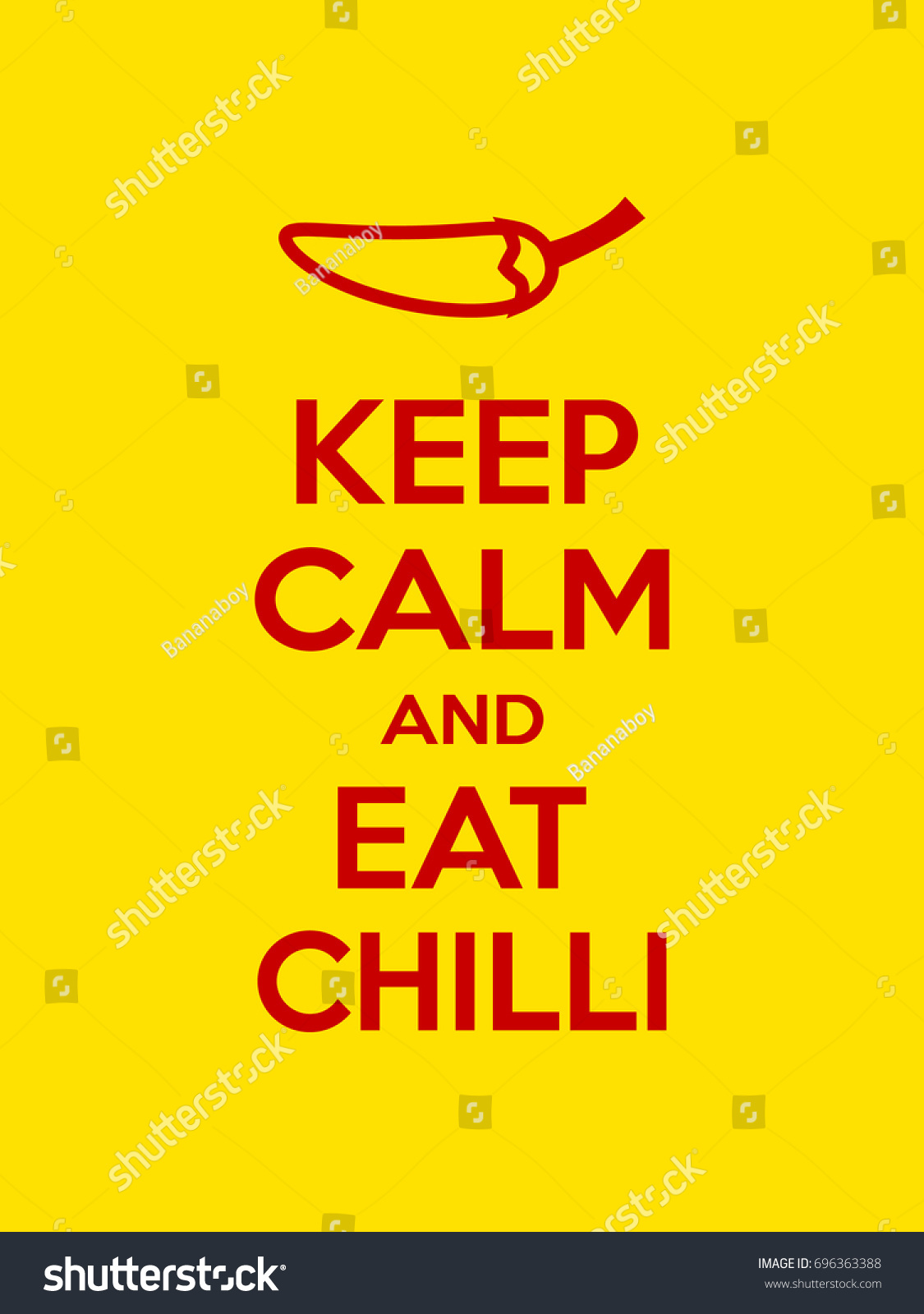 Keep Calm Eat Chilli Motivational Quote Vector De Stock Libre De Regalías 696363388 8418