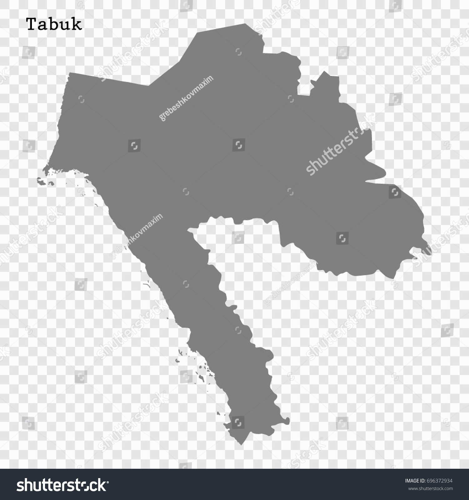 High Quality Map Tabuk Region Saudi Stock Vector (Royalty Free ...