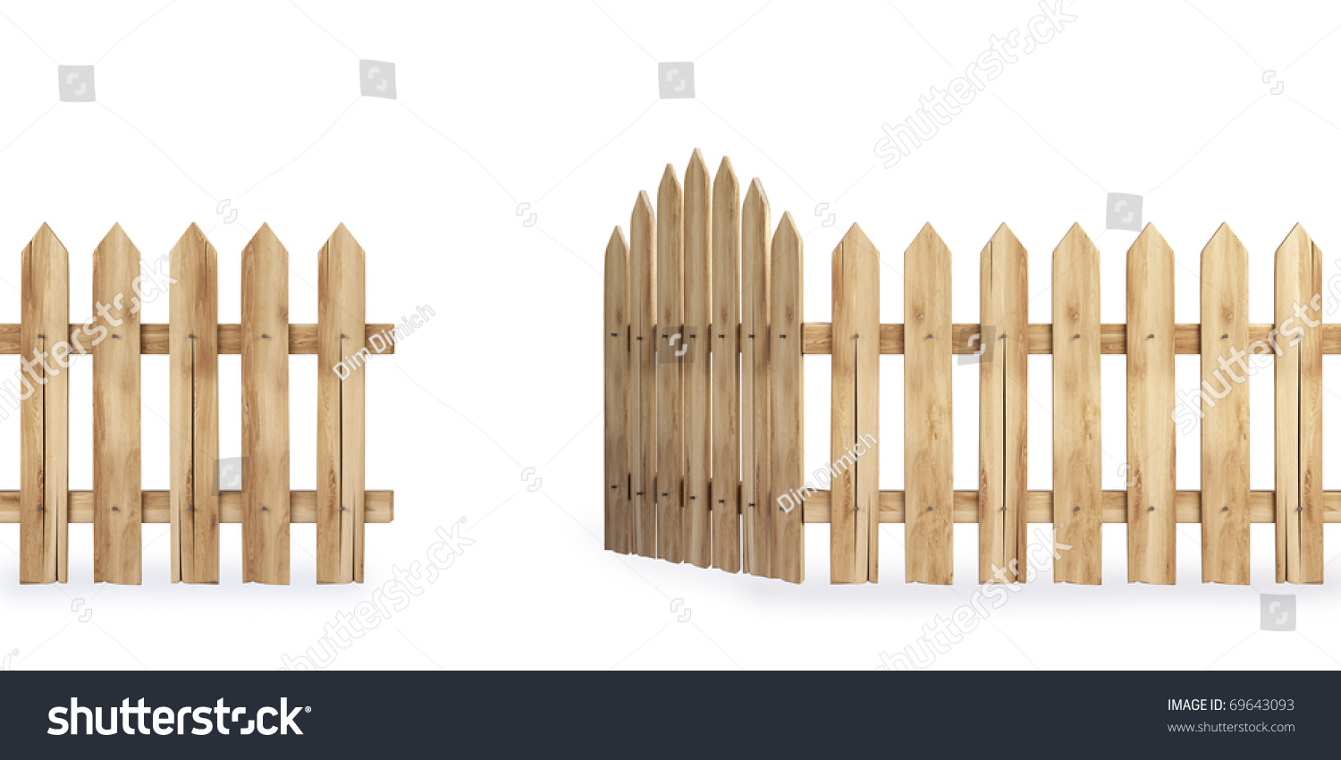 Деревянные ворота на прозрачном фоне