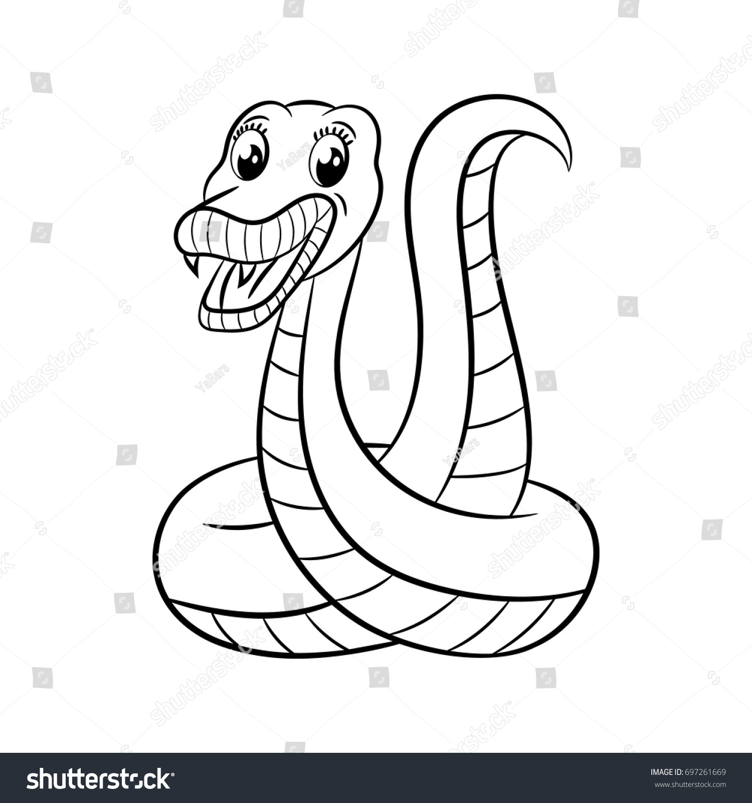 Snake Coloring Book Design Kids Children Stock Vector (Royalty Free ...