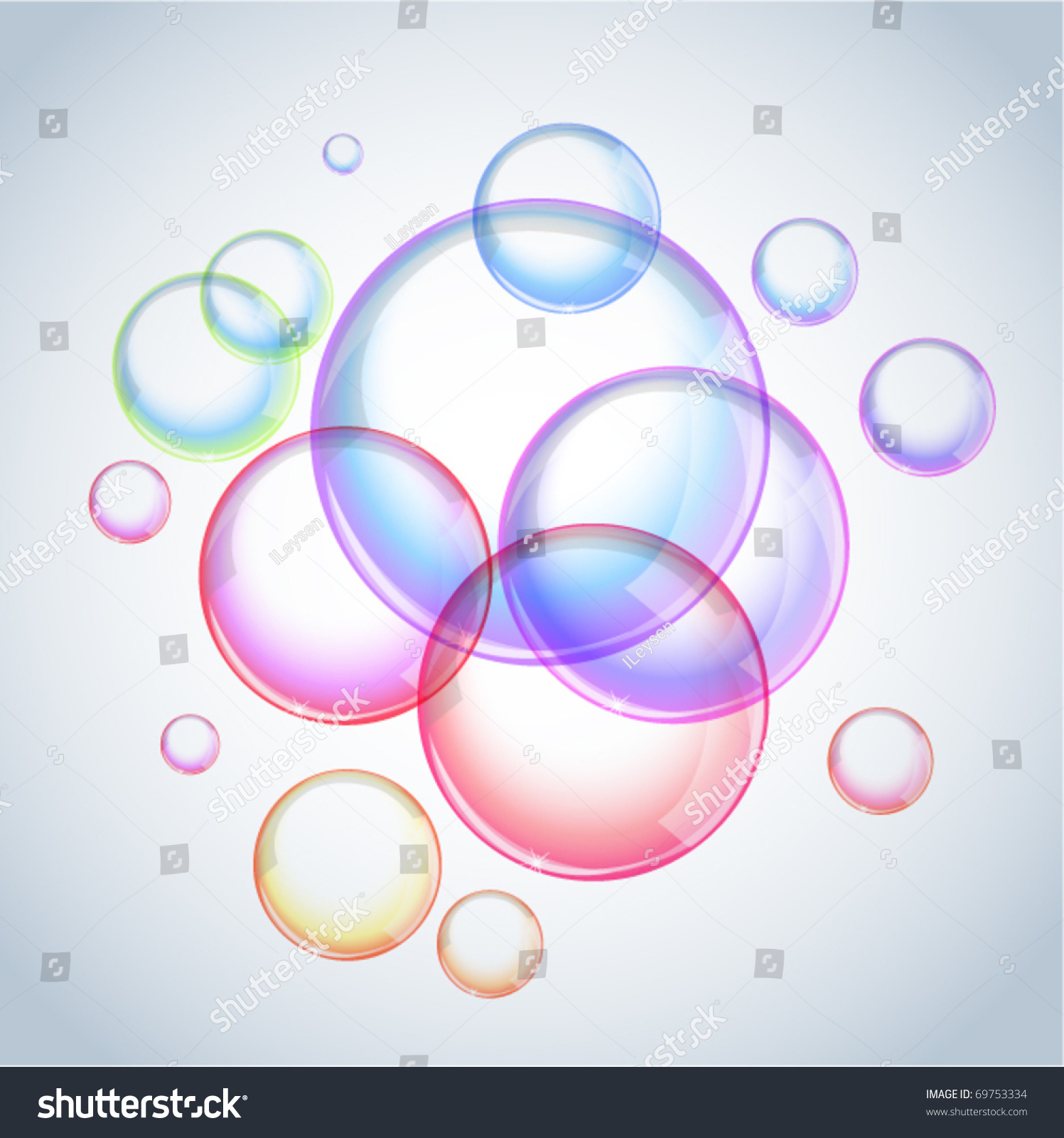 Пузыри цветным карандашом