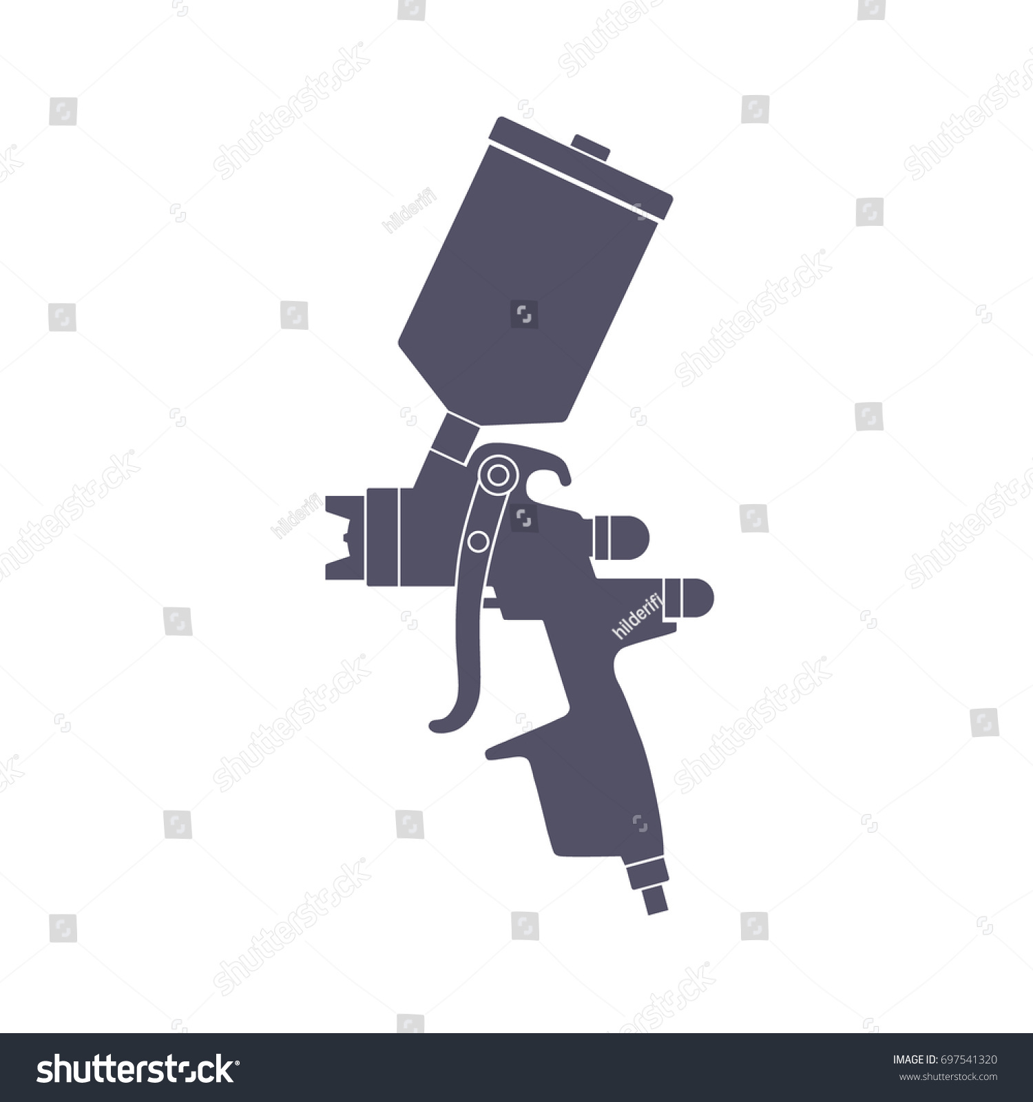 Spray Gun Vector Flat Illustration On Stock Vector (Royalty Free ...