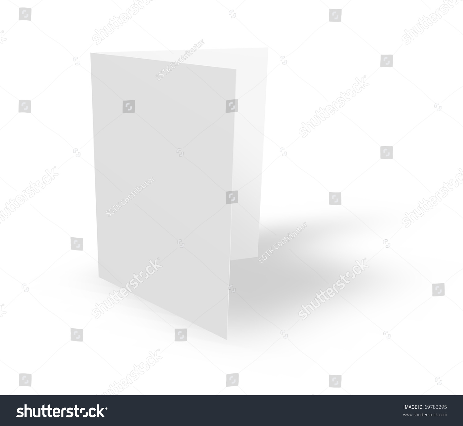 Blank Card On White Background 3d Stock Illustration 69783295