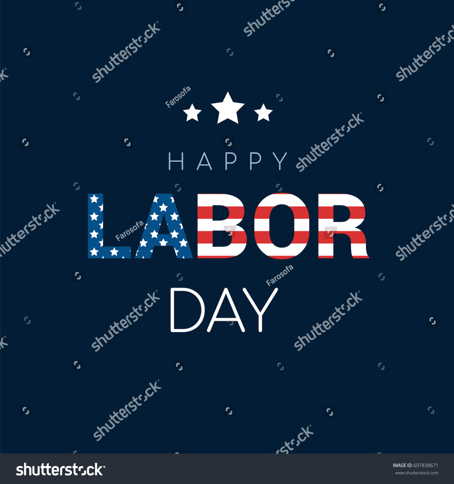 Happy Labor Day Card Vector Illustration Stock Vector (Royalty Free ...