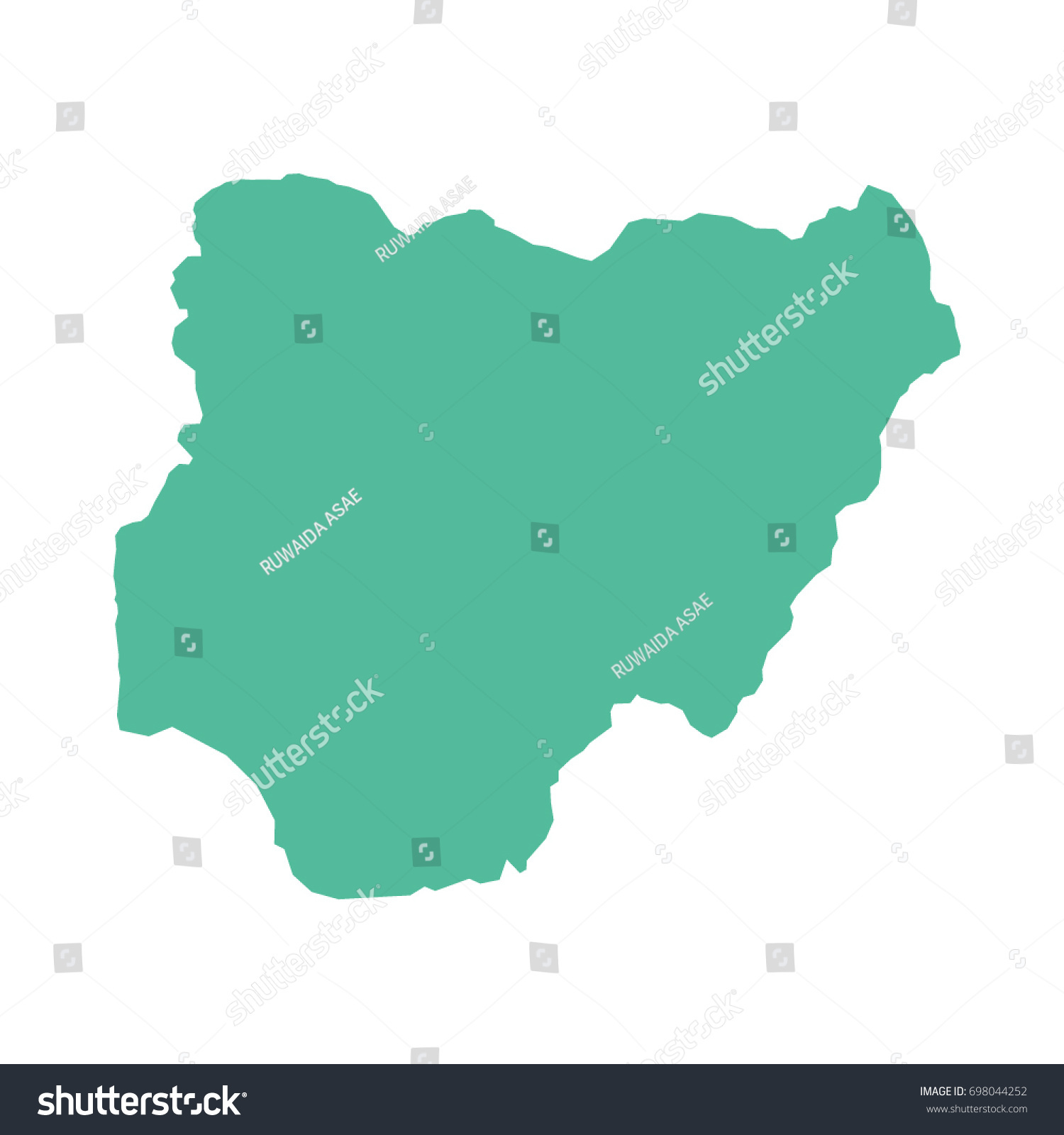 Map Nigeria Stock Vector Royalty Free 698044252 Shutterstock