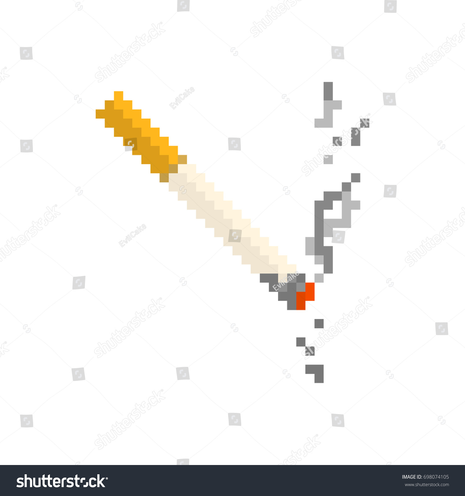 Сигарета в пикселях