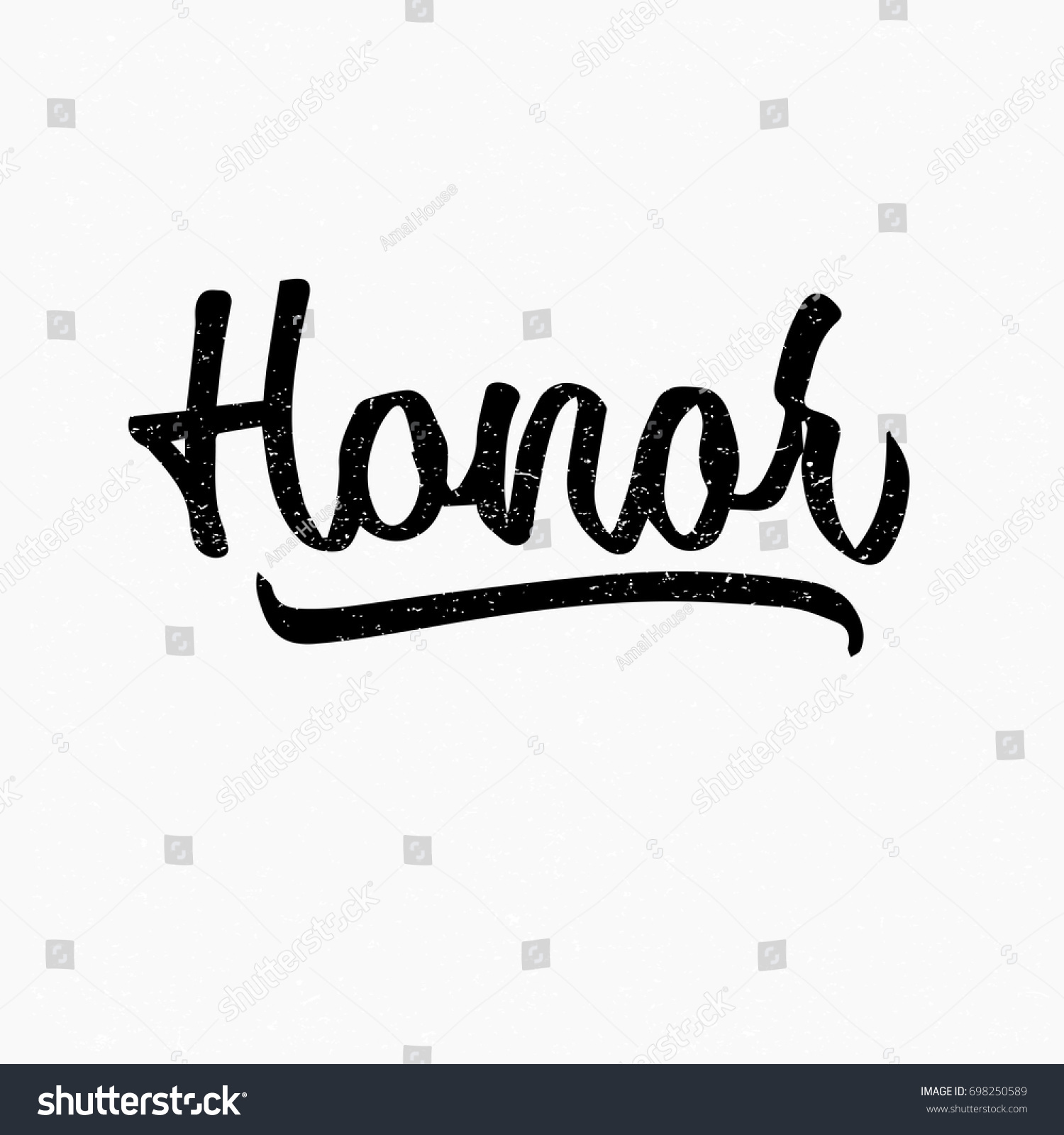 Honor Logo Ink Hand Lettering Modern Stock Vector (Royalty Free ...