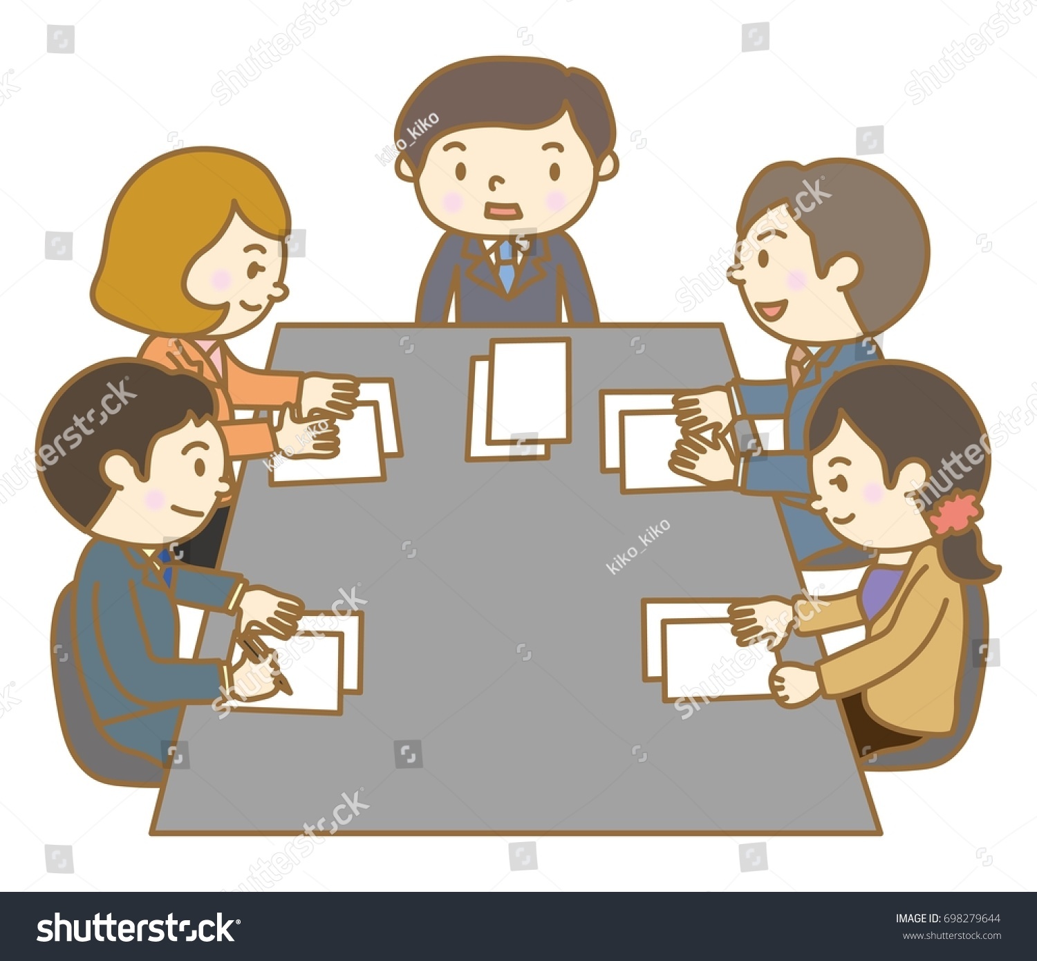 Meeting Scenery Stock Vector (Royalty Free) 698279644 | Shutterstock