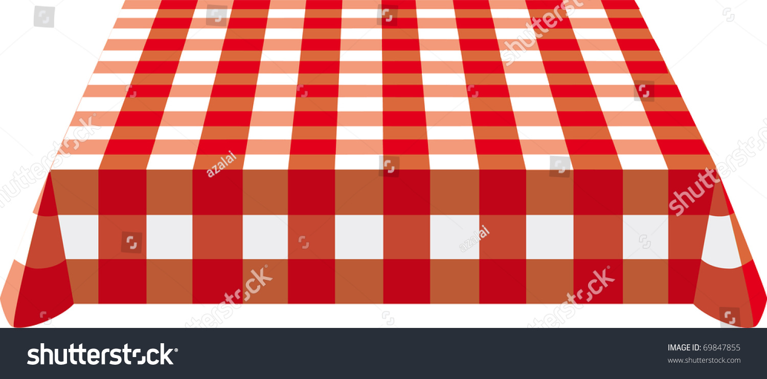 Table Cloth Red White On Table Stock Vector (Royalty Free) 69847855 ...