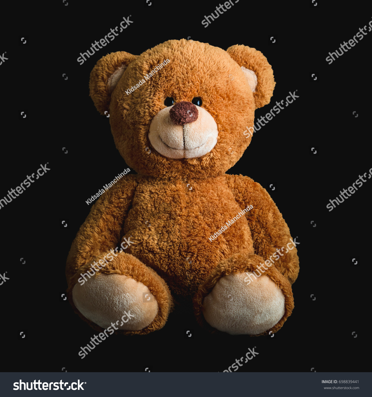 Cute Teddy Bears On Black Background Stock Photo 698839441 | Shutterstock