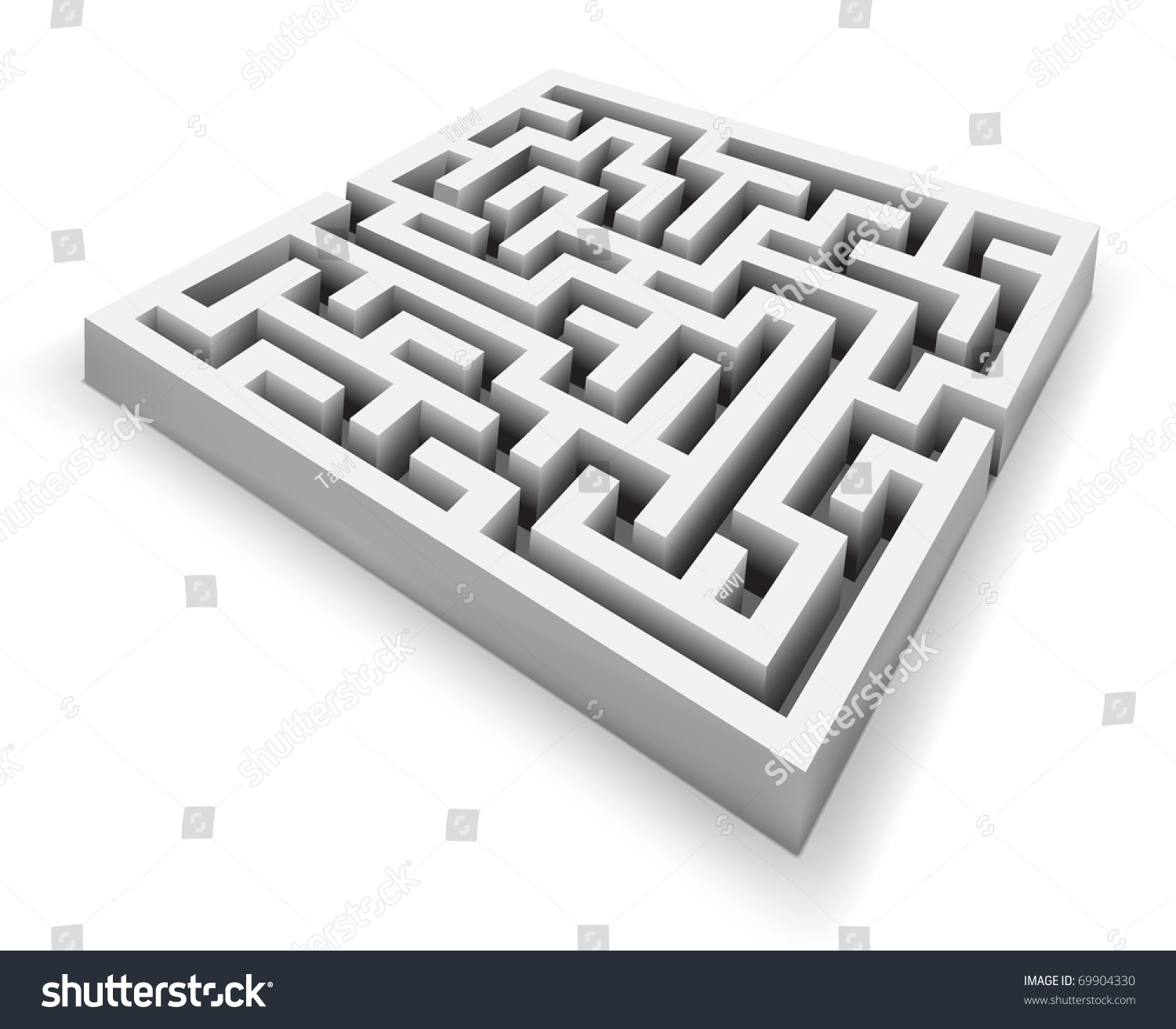 Vector Maze Detailed Illustration Stock Vector (Royalty Free) 69904330 ...