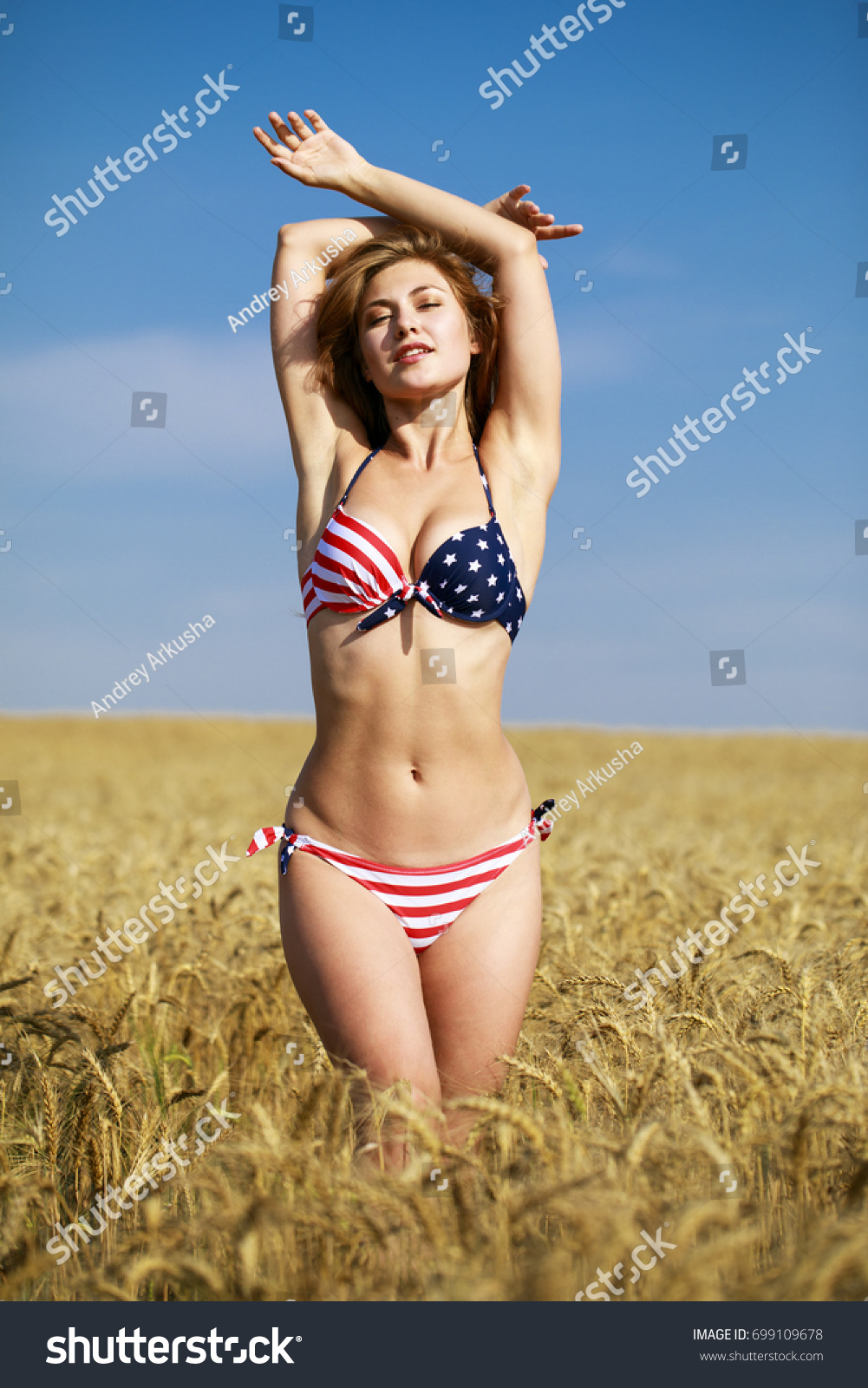 Beautiful Blonde Woman Sexy American