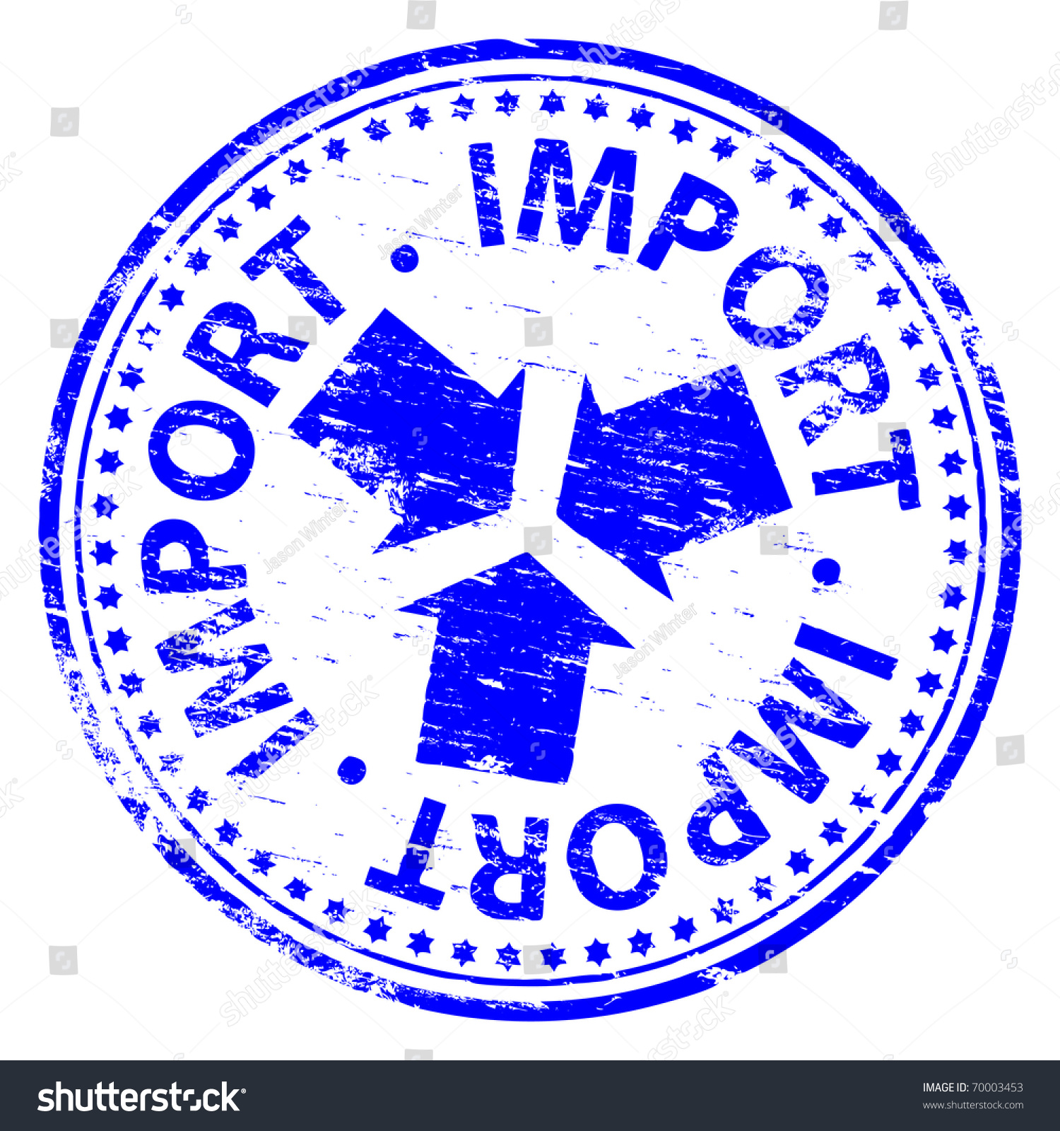 Rubber Stamp Illustration Showing Import Text: เวกเตอร์สต็อก (ปลอดค่า ...