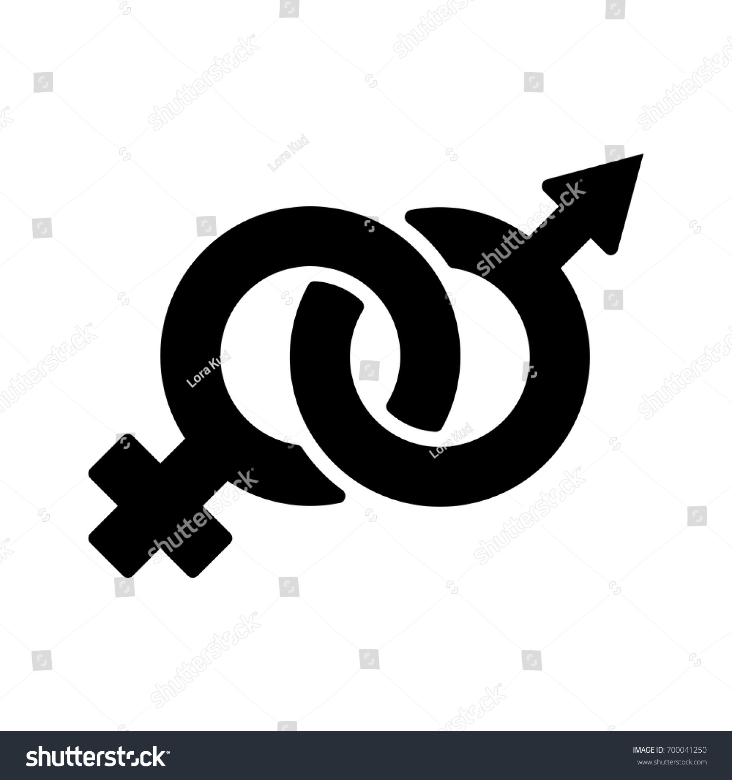 Icon Male Plus Female Stock Vector (royalty Free) 700041250 