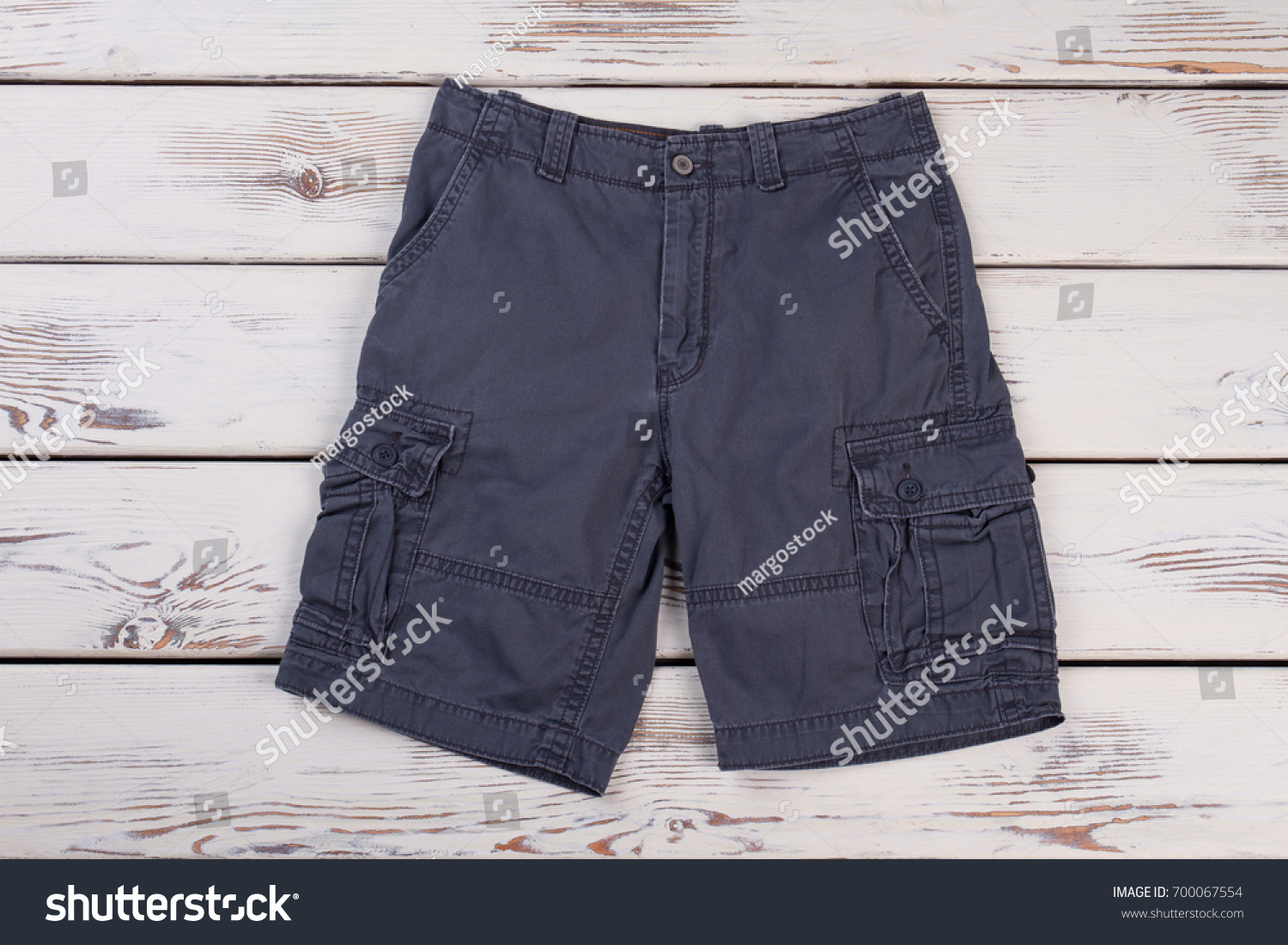 Men Cotton Khaki Shorts Dark Grey Stock Photo 700067518 | Shutterstock