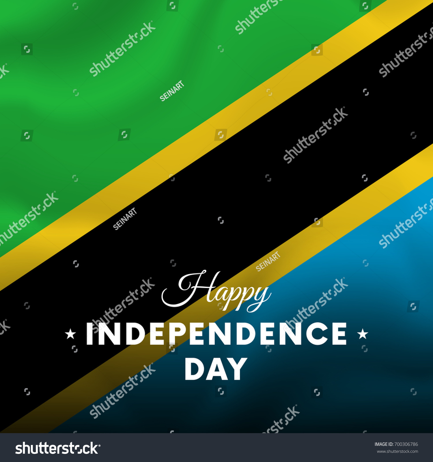 Banner Poster Tanzania Independence Day Celebration Stock Vector ...