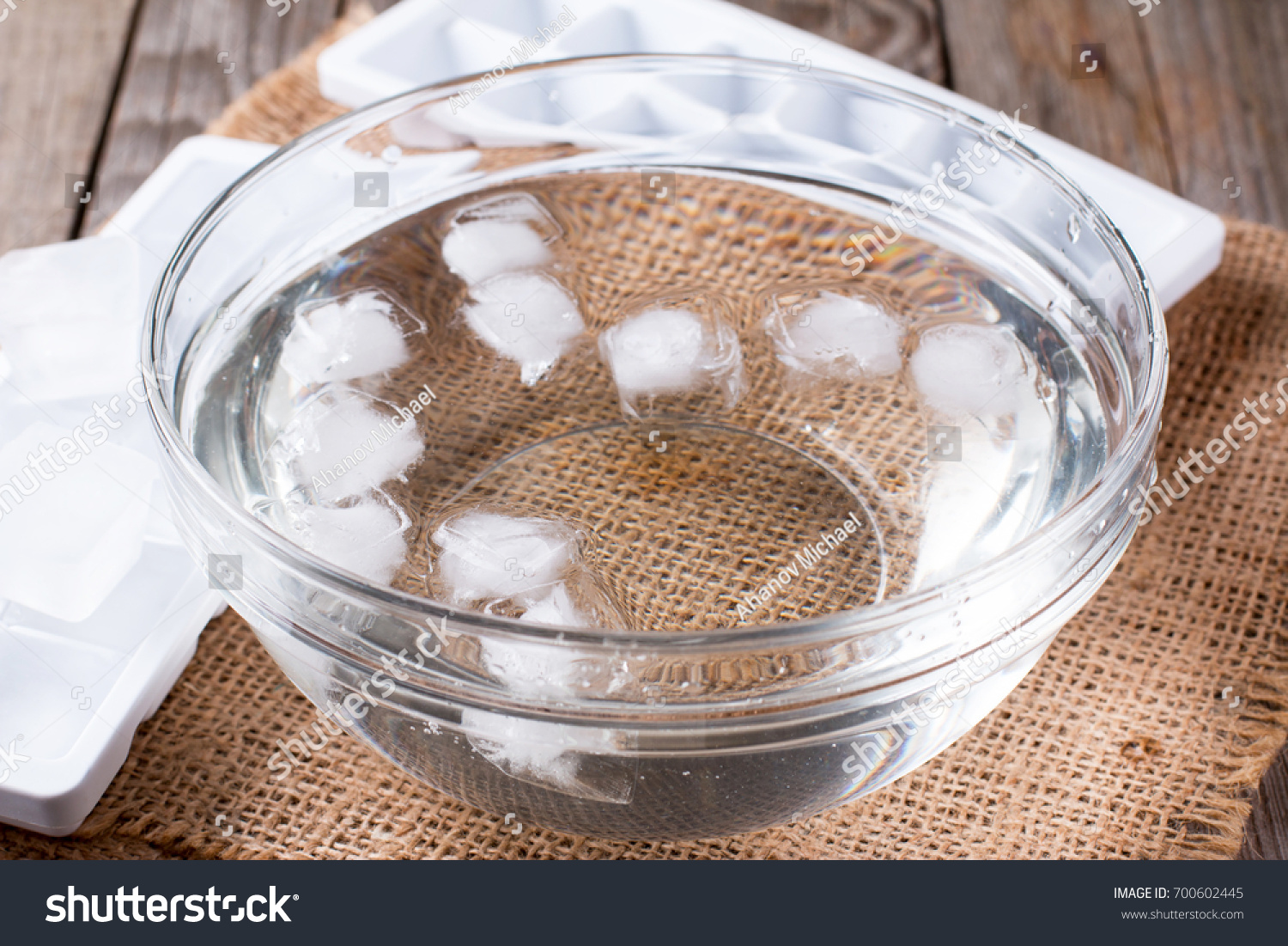 ice in a bowl