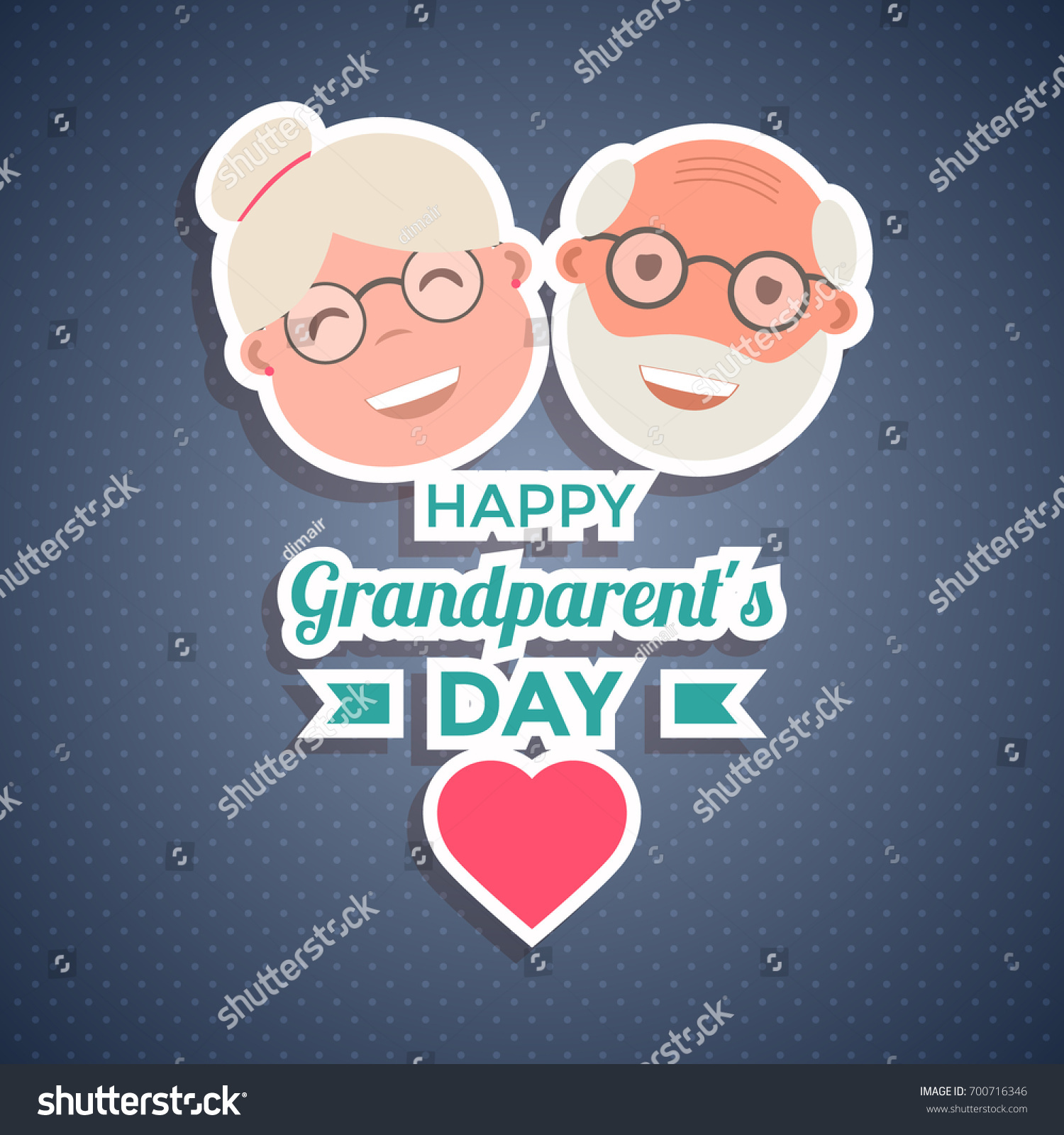 Abstract Happy Grandparents Day Background Vector Stock Vector (Royalty ...