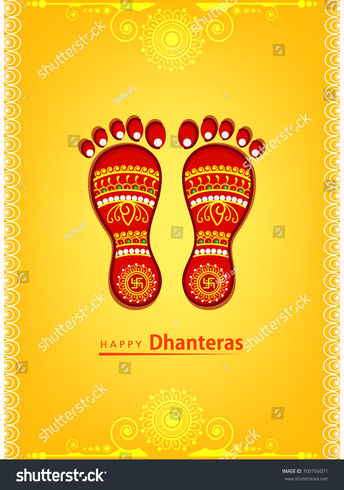 Creative Vector Illustration Happy Dhanteras Nice Stock Vector (Royalty ...