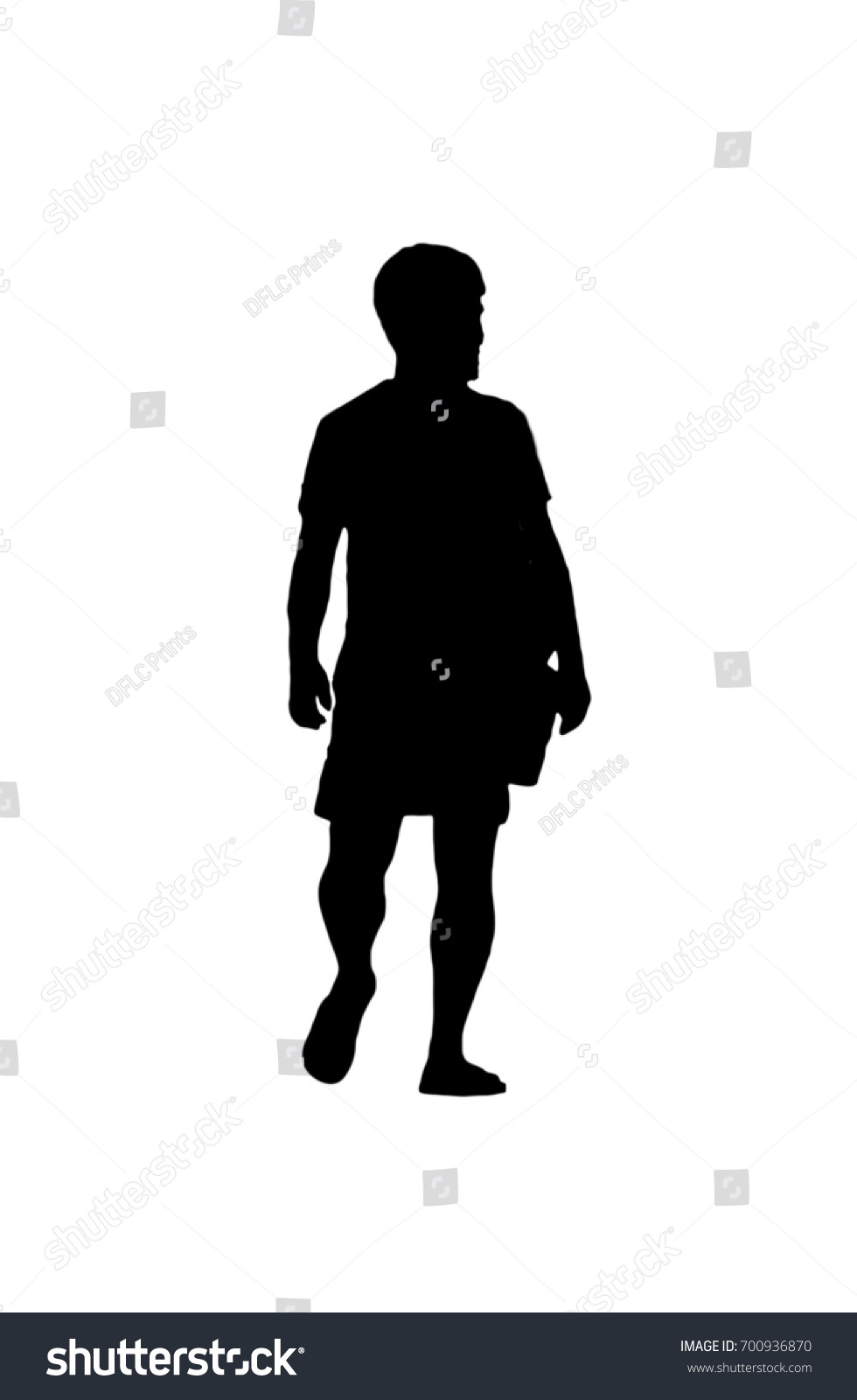 Silhouette Graphic Back View Man Isolated Stock Illustration 700936870 ...