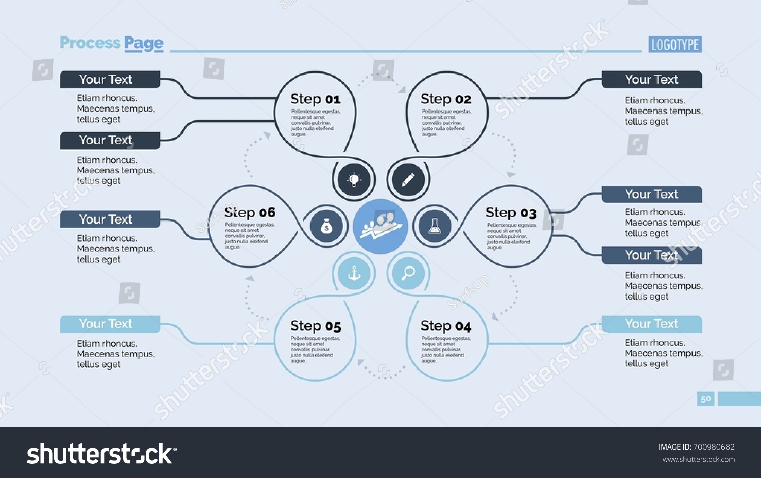 Creative Cycle Diagram Slide Template Stock Vector (Royalty Free ...