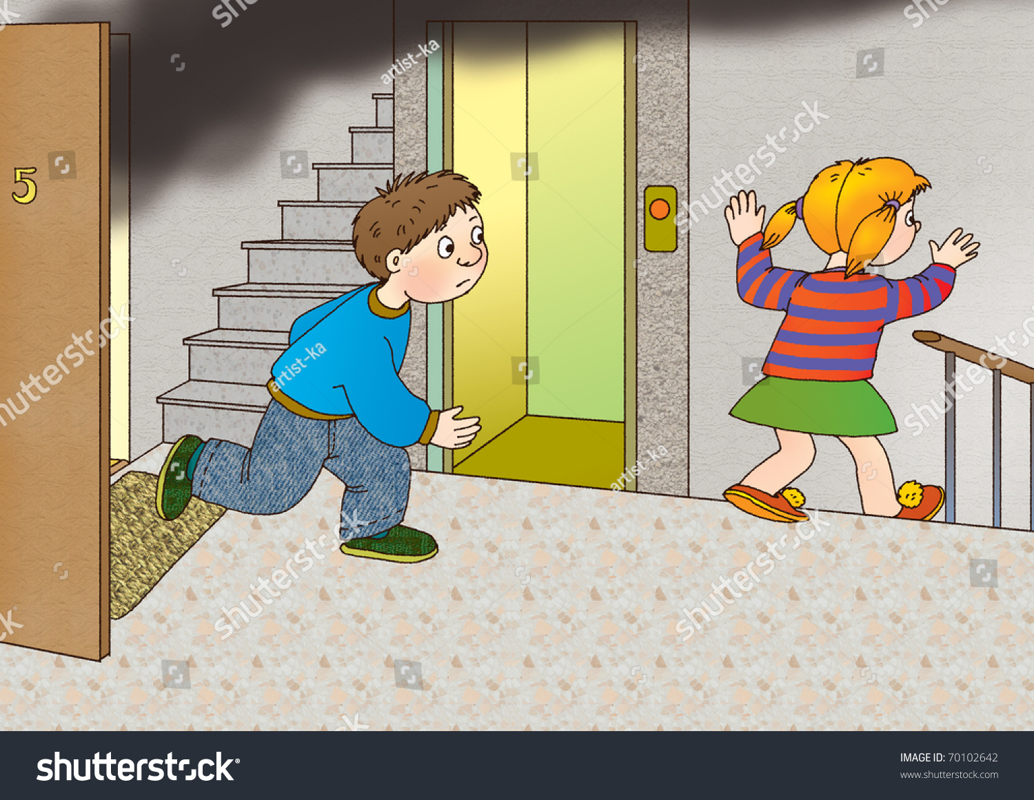 Братья быстро бежали к дому. Лифт для детей. Мальчик выбегает из помещения.. Выбегать из помещения при пожаре. Дети бегают в квартире рисунок.