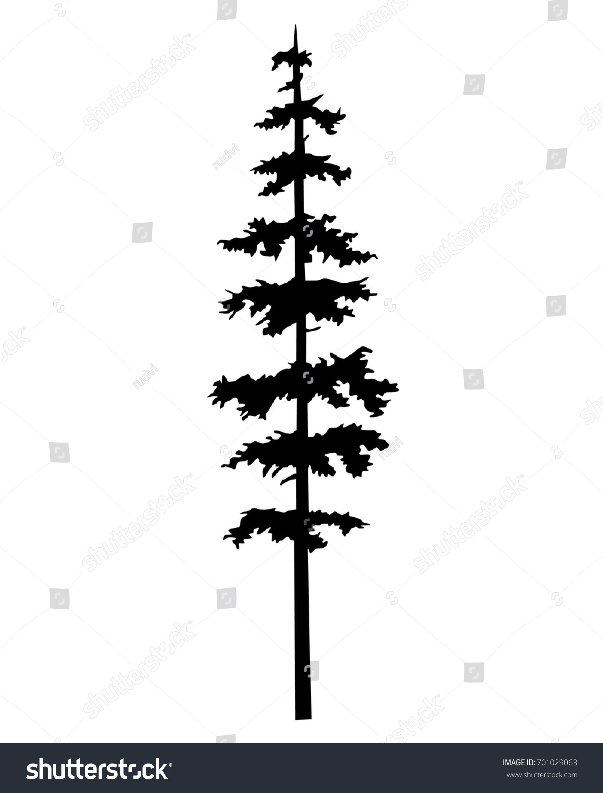 Tree Pine Silhouette Vector Logo Tattoo Stock Vector (Royalty Free ...