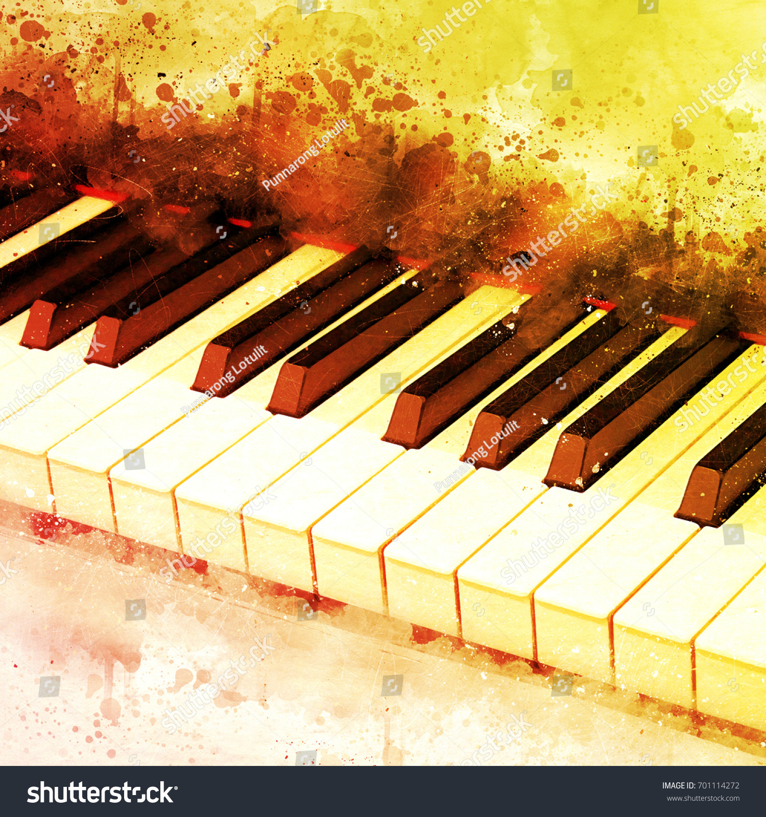 beautiful piano keyboard