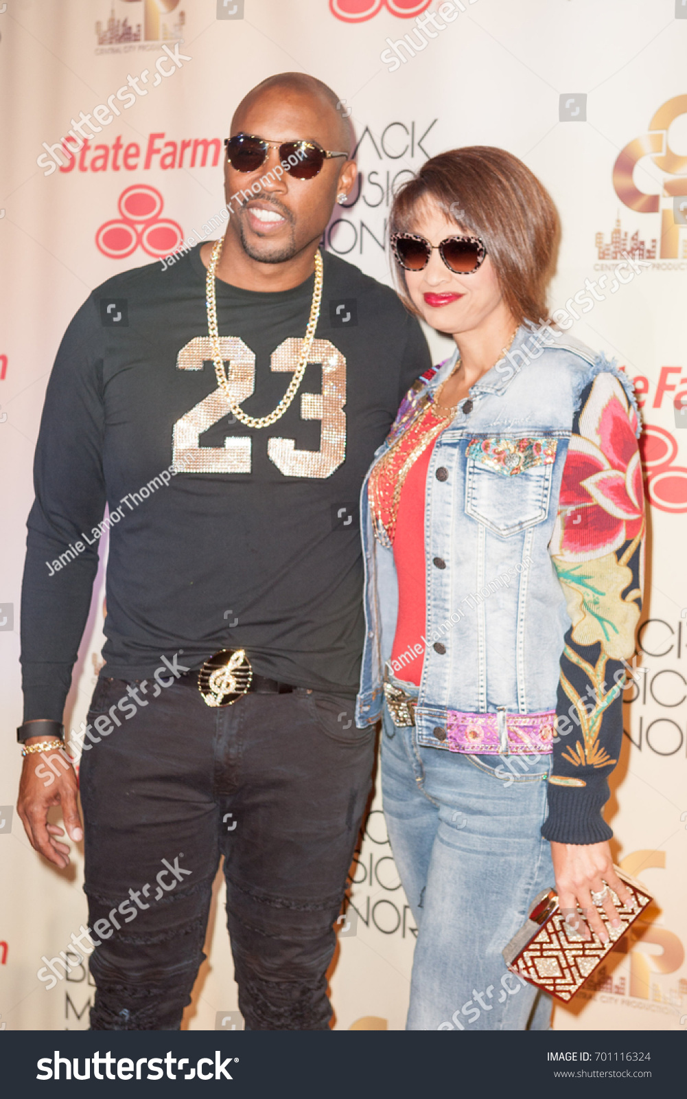 Singer Montell Jordan Kristin Hudson Arrives Stock Photo 701116324 ...