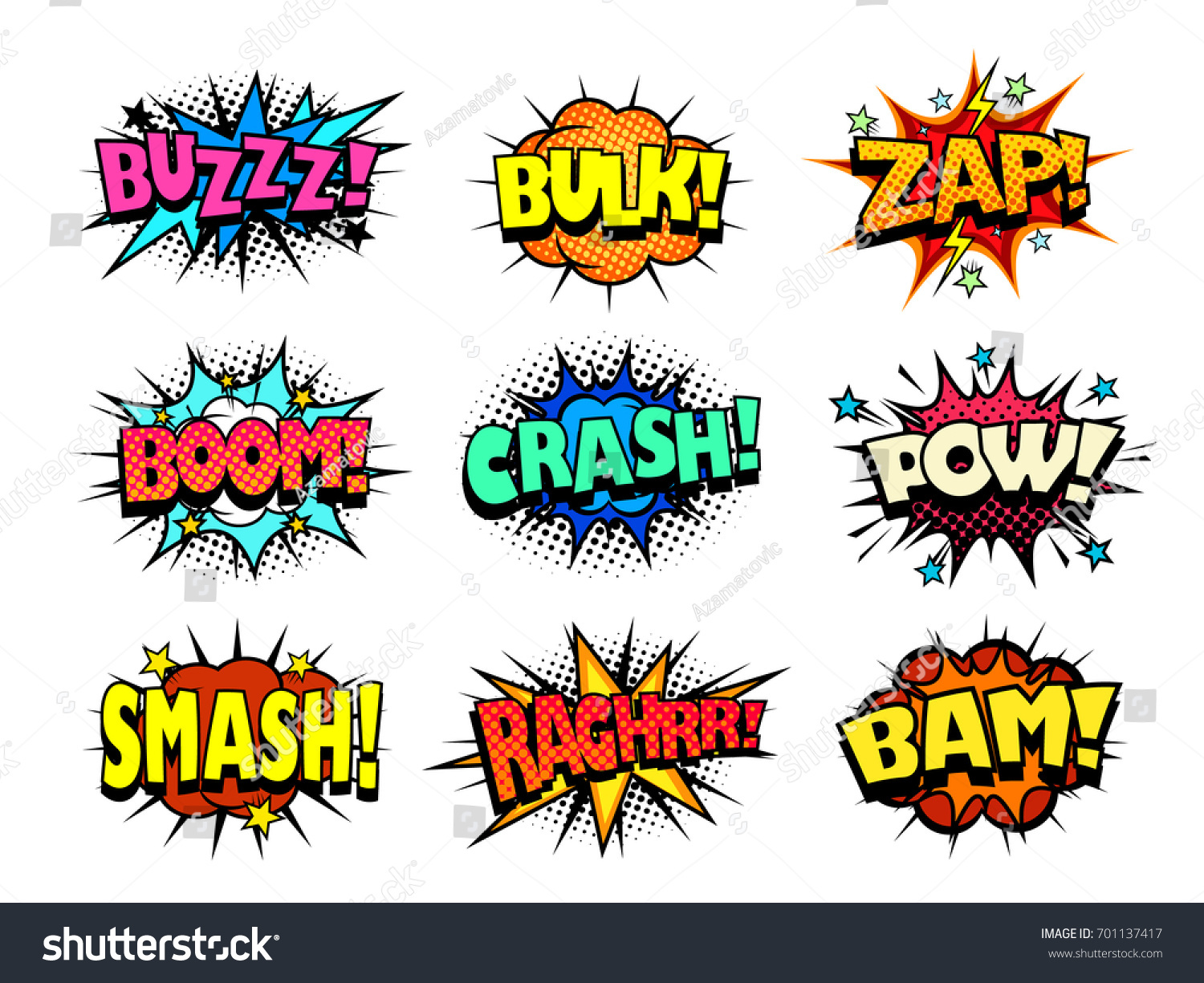 High Quality Comic Book Explosion Sound Stock Vector (Royalty Free ...