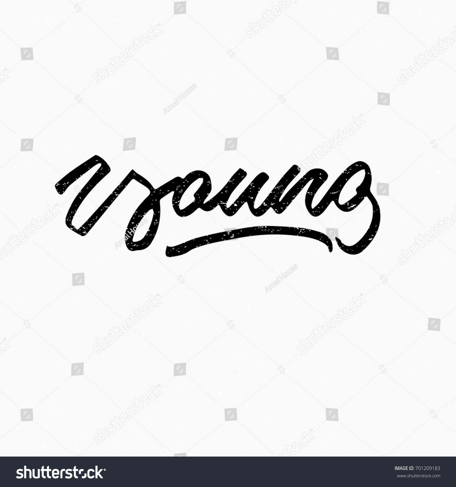 Young Logo Ink Hand Lettering Modern Stock Vector (royalty Free 