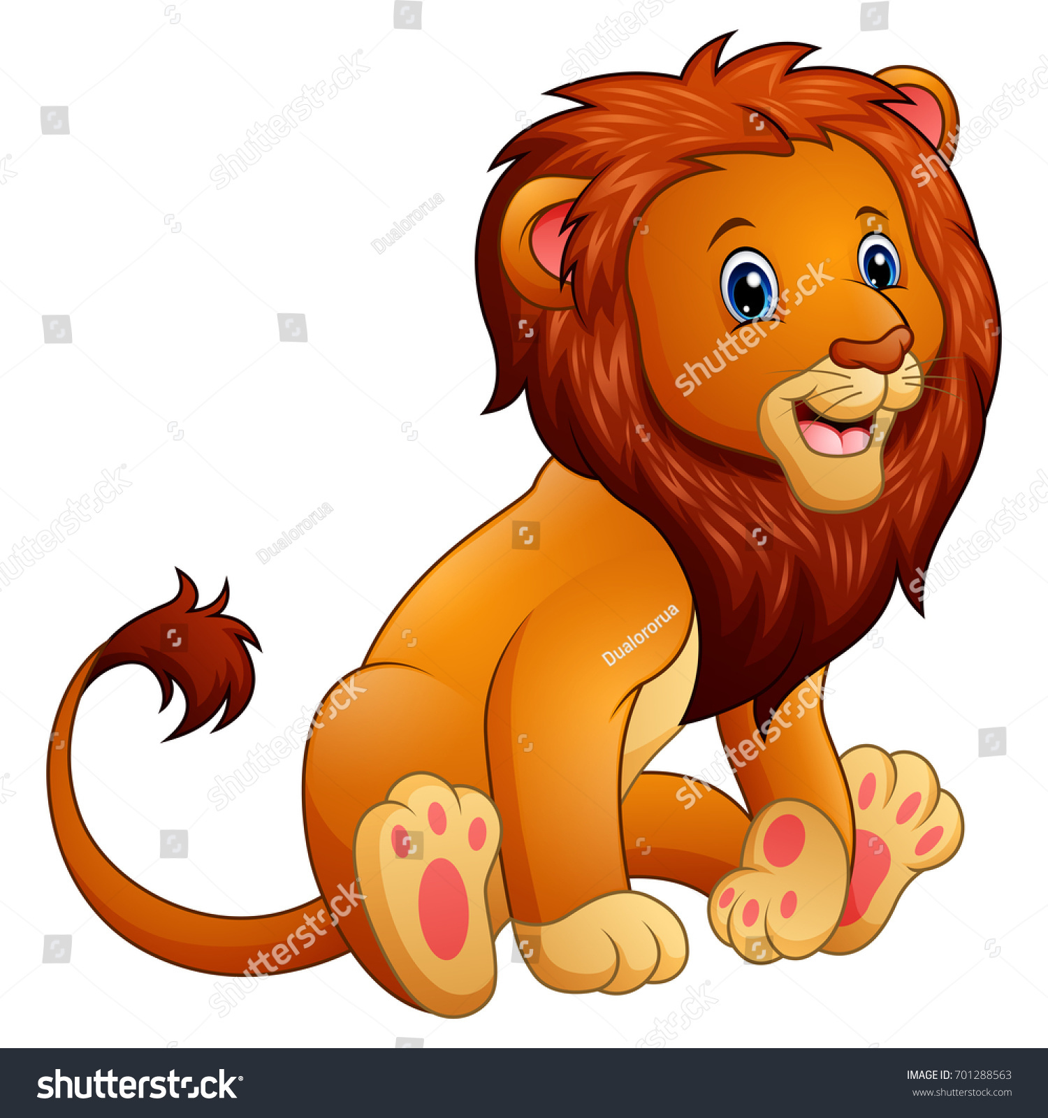 Cute Lion Cartoon Stock Illustration 701288563 | Shutterstock