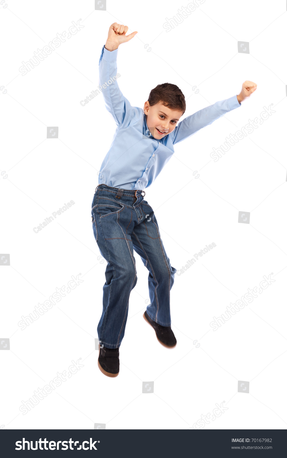 Happy Kid Jumping Joy Isolated On Stock Photo 70167982 | Shutterstock