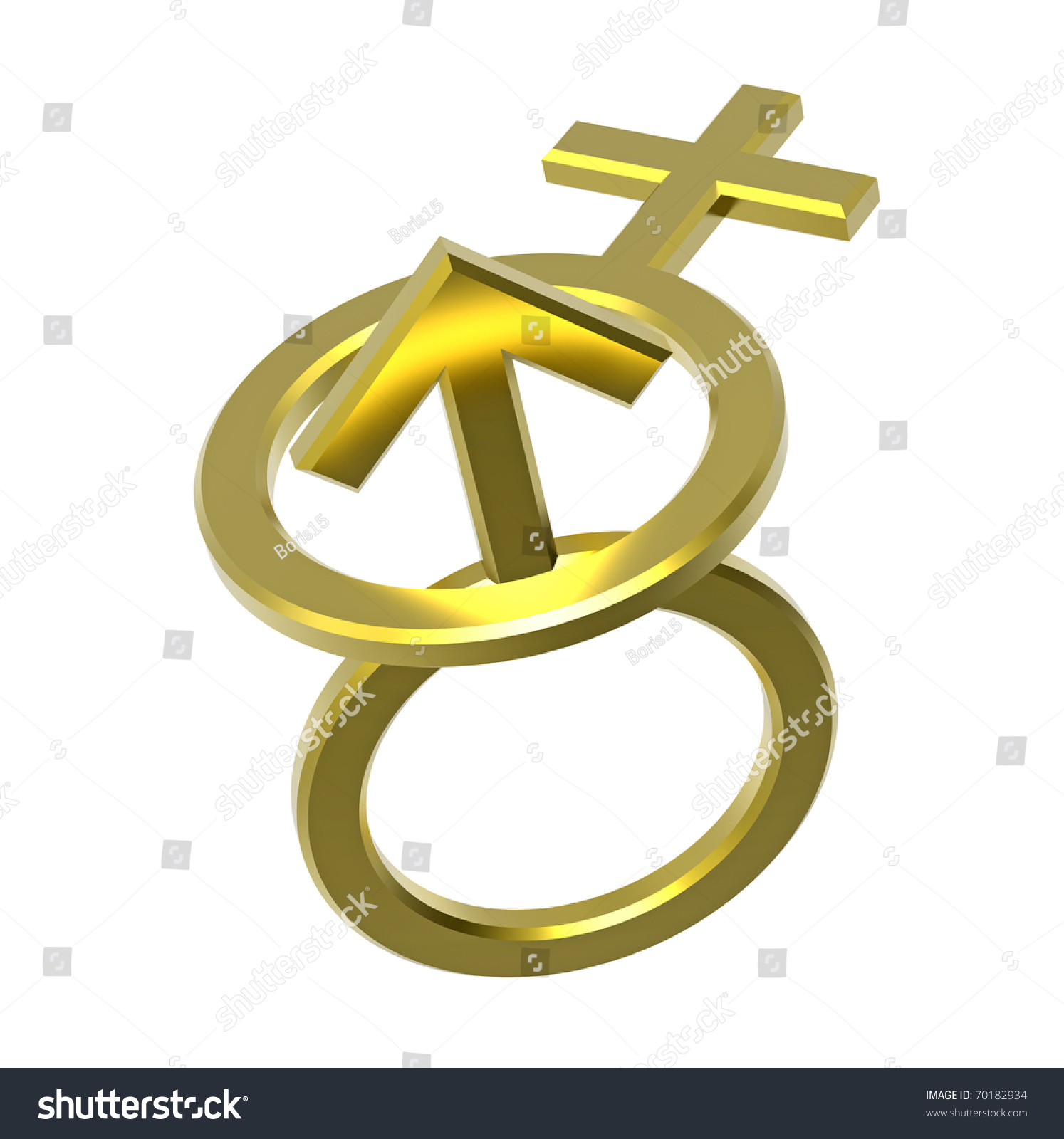 Male Female Sex Symbols Render Isolated Stock Illustration 70182934