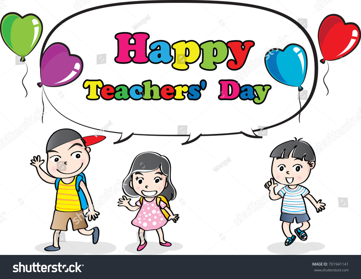 Happy Teachers Day Stock Vector (Royalty Free) 701941141 | Shutterstock